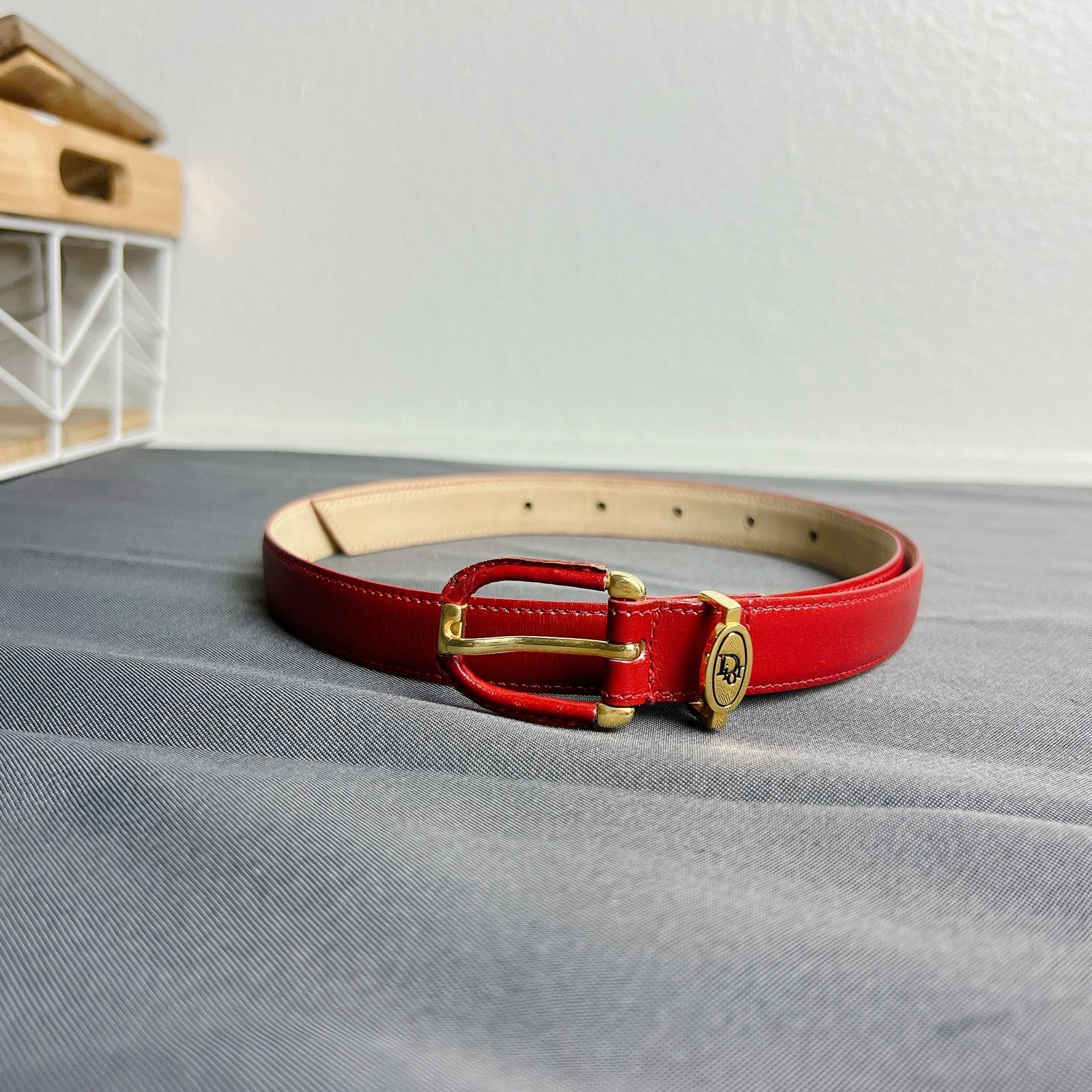 Dior Christian Dior Vintage Skinny Leather Belt Size Medium Size ONE SIZE - 1 Thumbnail