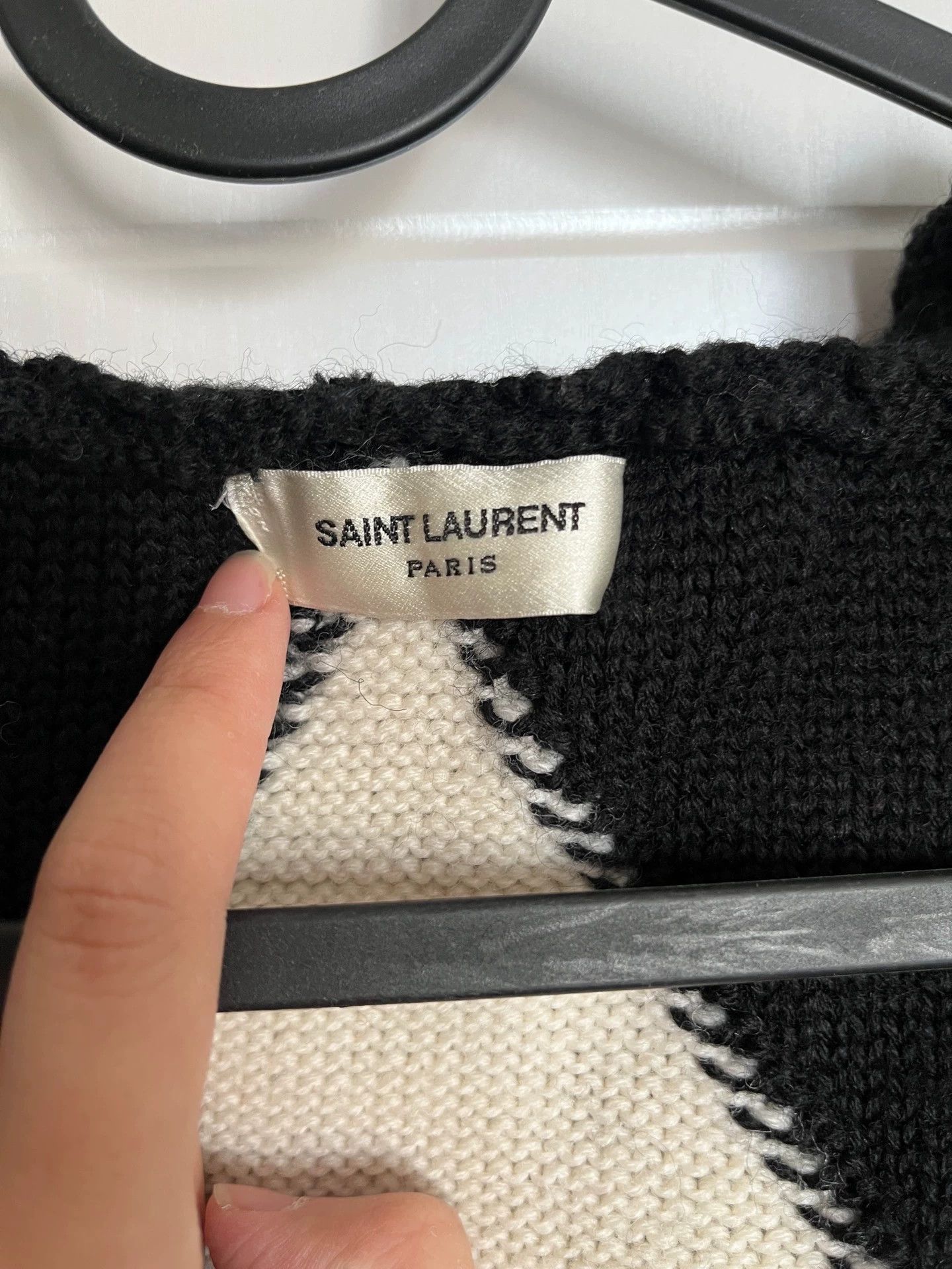 Saint Laurent Paris SLP thick knit sweater jacket women's L 9/10 great fit heavy Size L / US 10 / IT 46 - 2 Thumbnail