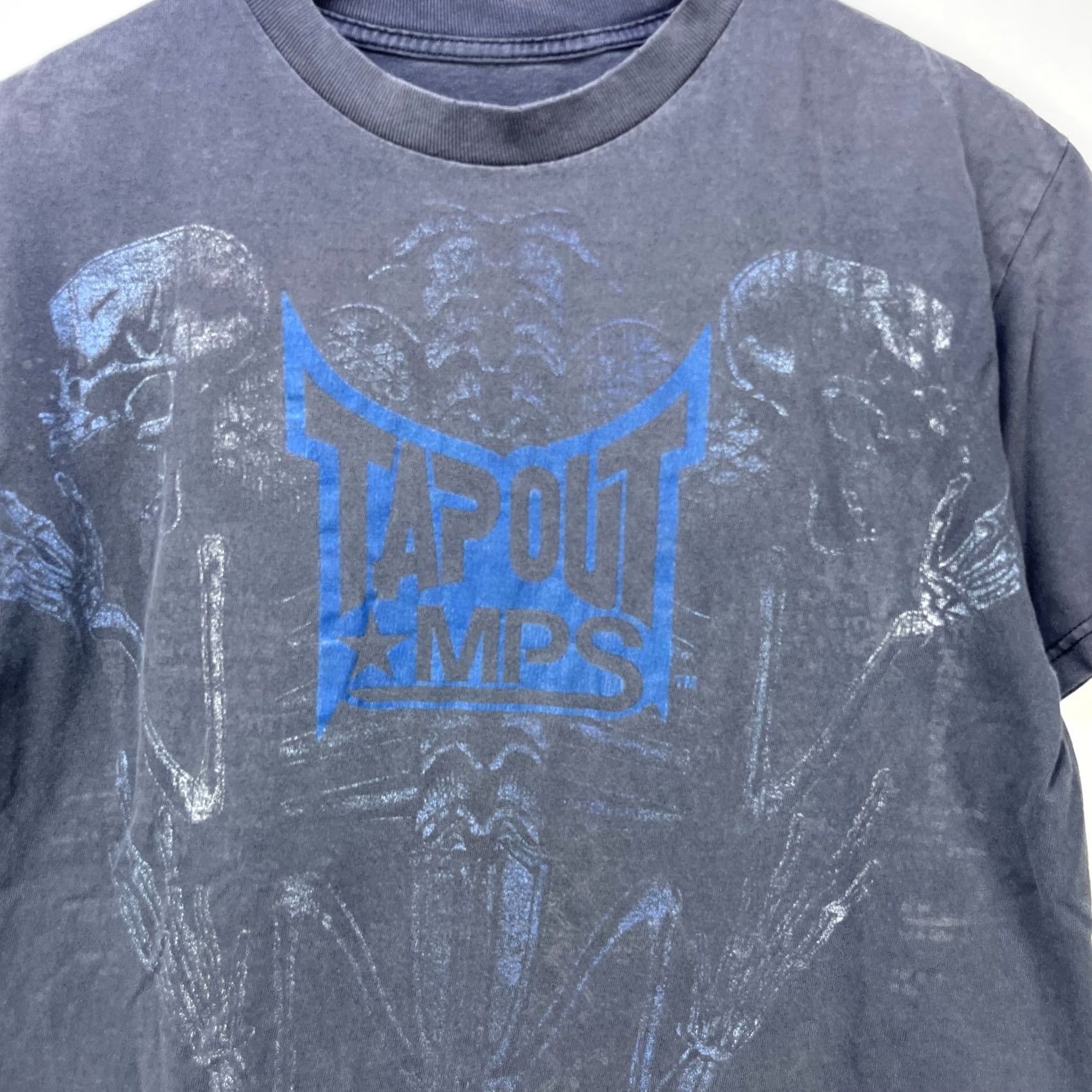 Tapout VINTAGE Tapout MMA Skulls Graphic Faded T Shirt XL Black Graphic Print 90s Mens Vintage Style Shirt (Short Sleeve) Size US XL / EU 56 / 4 - 2 Thumbnail