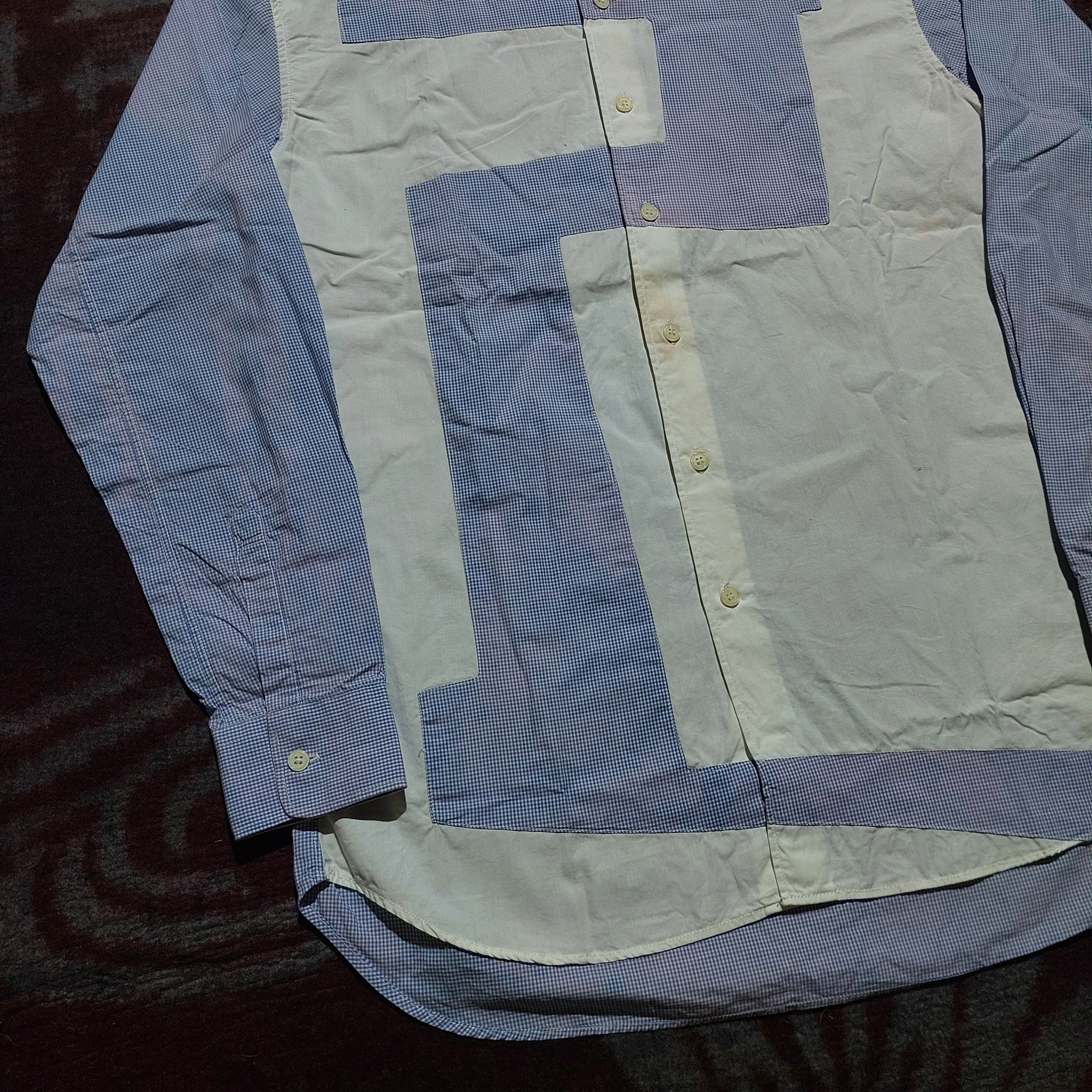 Comme des Garcons SHIRT 00's CDG SHIRT Patchwork Gingham Check Button Up Shirt Size US L / EU 52-54 / 3 - 5 Thumbnail