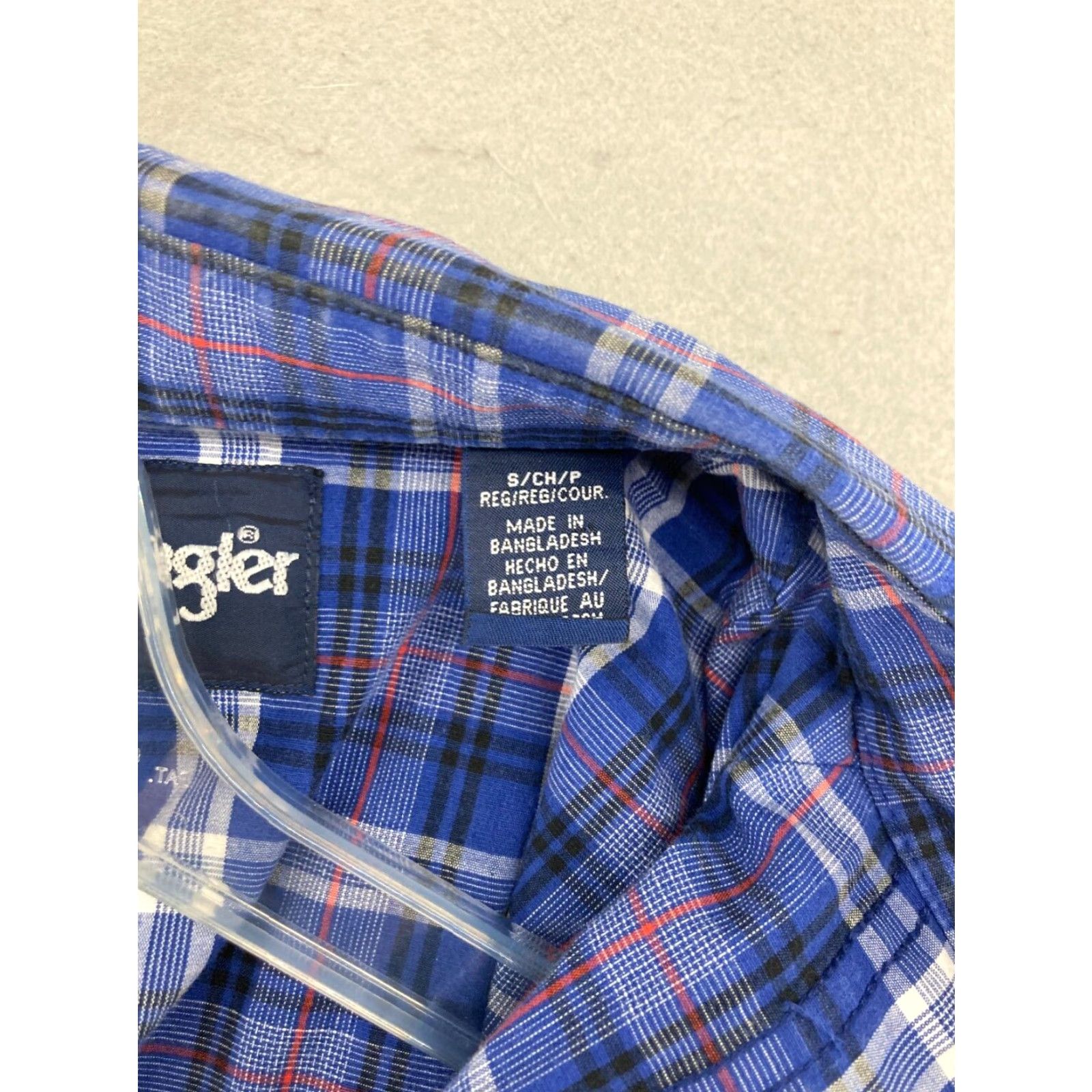 Wrangler Wrangler Western Plaid Button-Up Shirt Mens Small Blue Size US S / EU 44-46 / 1 - 7 Thumbnail