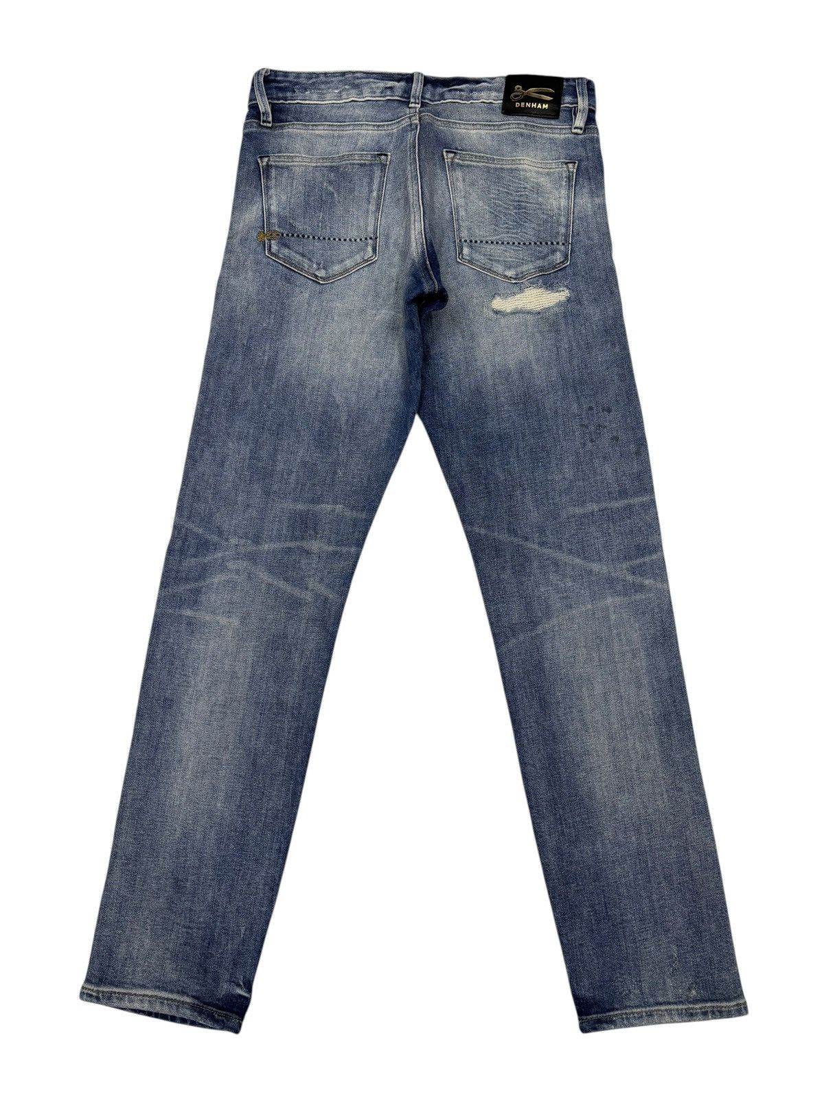 DENHAM Vintage Denham Half Selvedge Patchwork Distressed Denim Jean Size US 29 - 8 Thumbnail