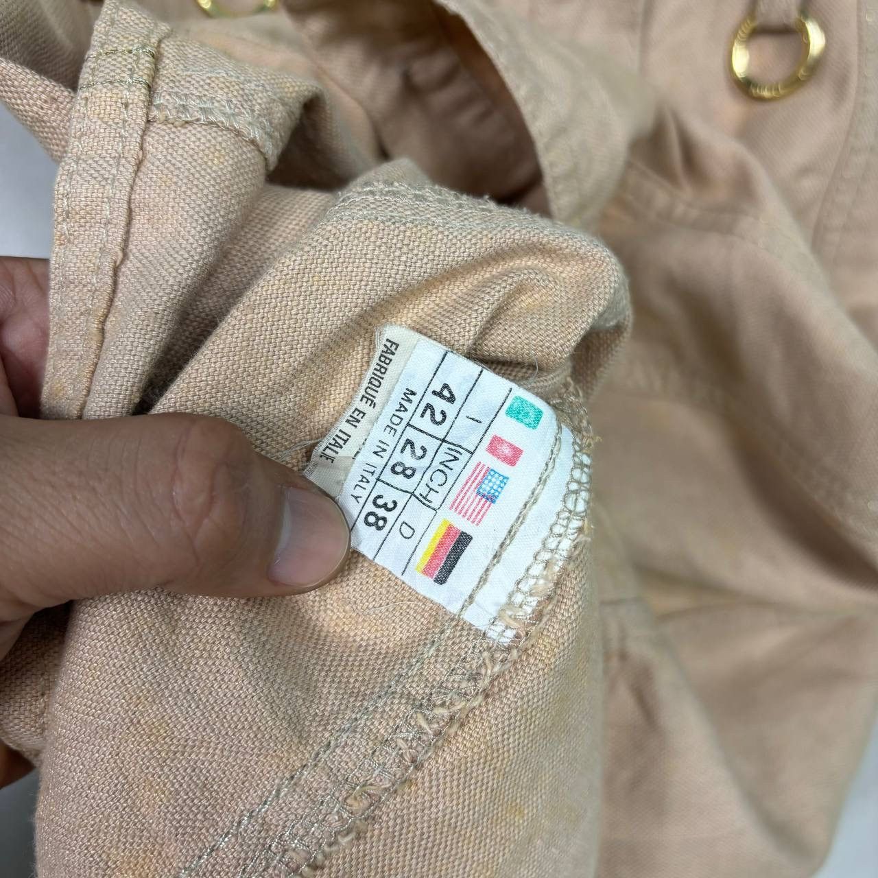 Fendi Vintage 90s Fendi Jeans Beige Safari Vest Gold Rings IT 42 Size M / US 6-8 / IT 42-44 - 6 Thumbnail