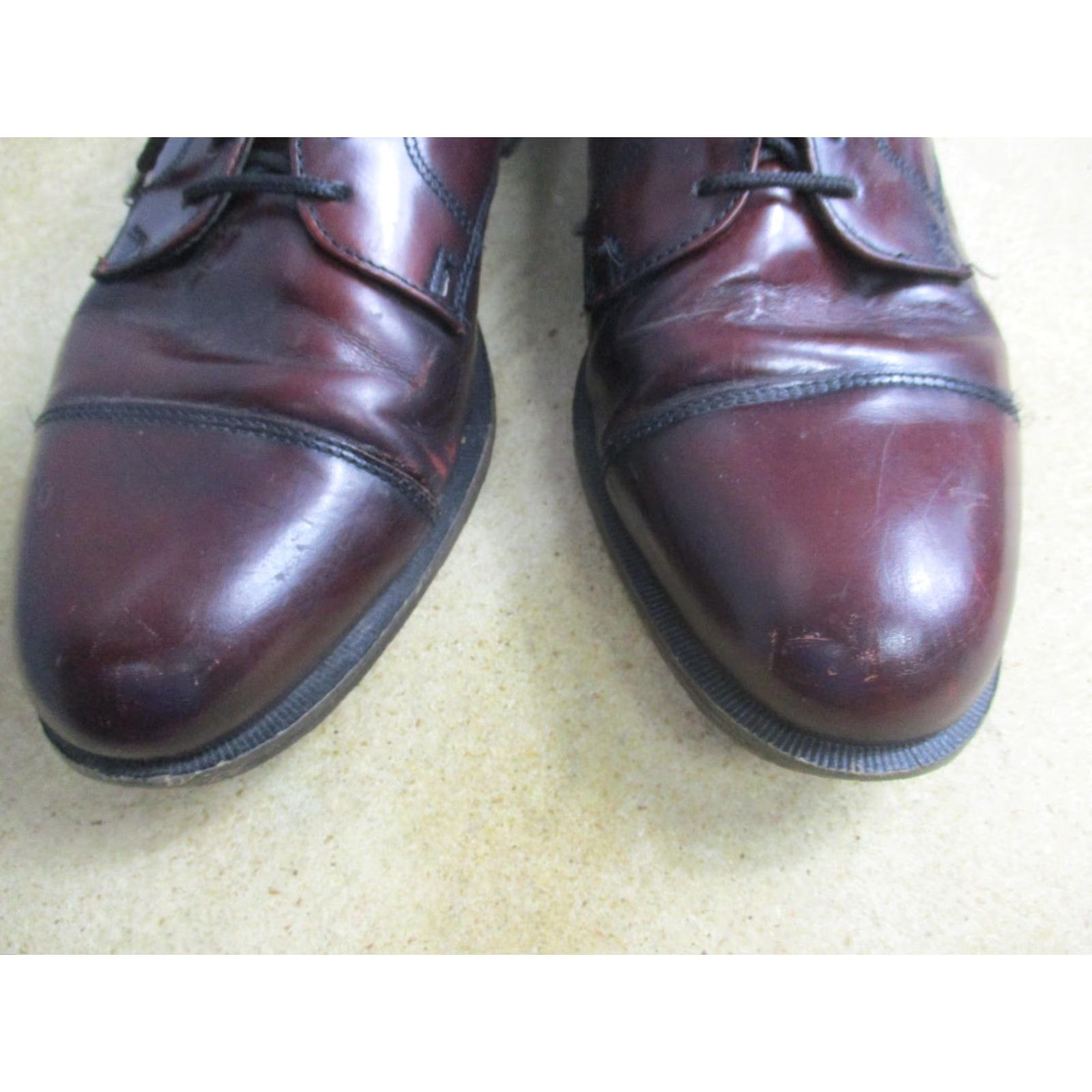 VINTAGE Cole Haan Dress Shoes Mens Size 10 Burgundy Leather Cap Toe Oxford  Made USA