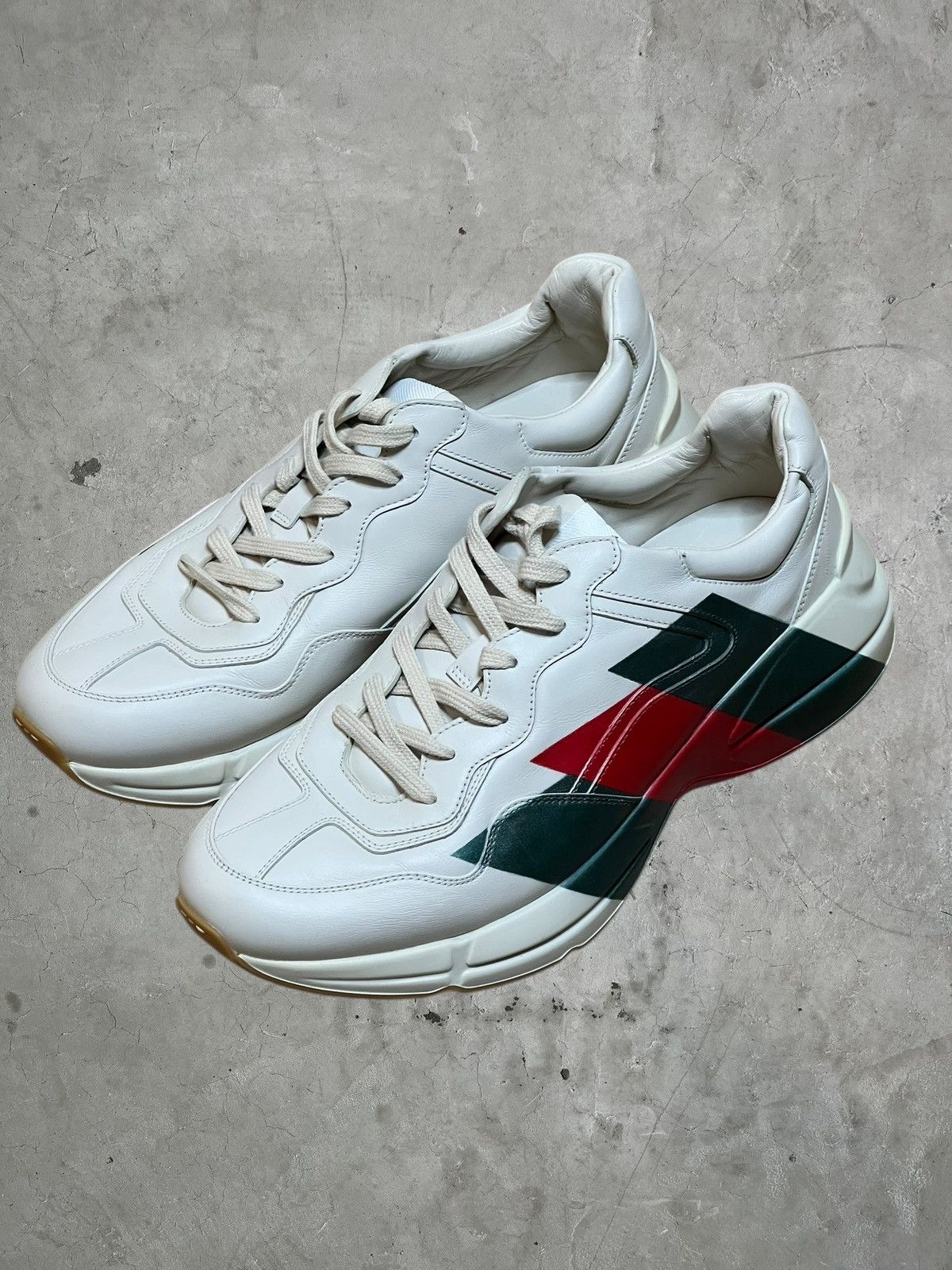 Gucci Gucci Rhyton Leather Sneakers Size US 12 / EU 45 - 4 Thumbnail