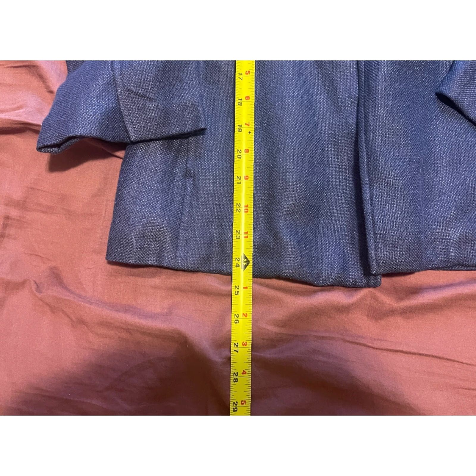 Eileen Fisher EILEEN FISHER Blazer Jacket Women Small Blue Linen Blend Open Front Size S / US 4 / IT 40 - 3 Thumbnail