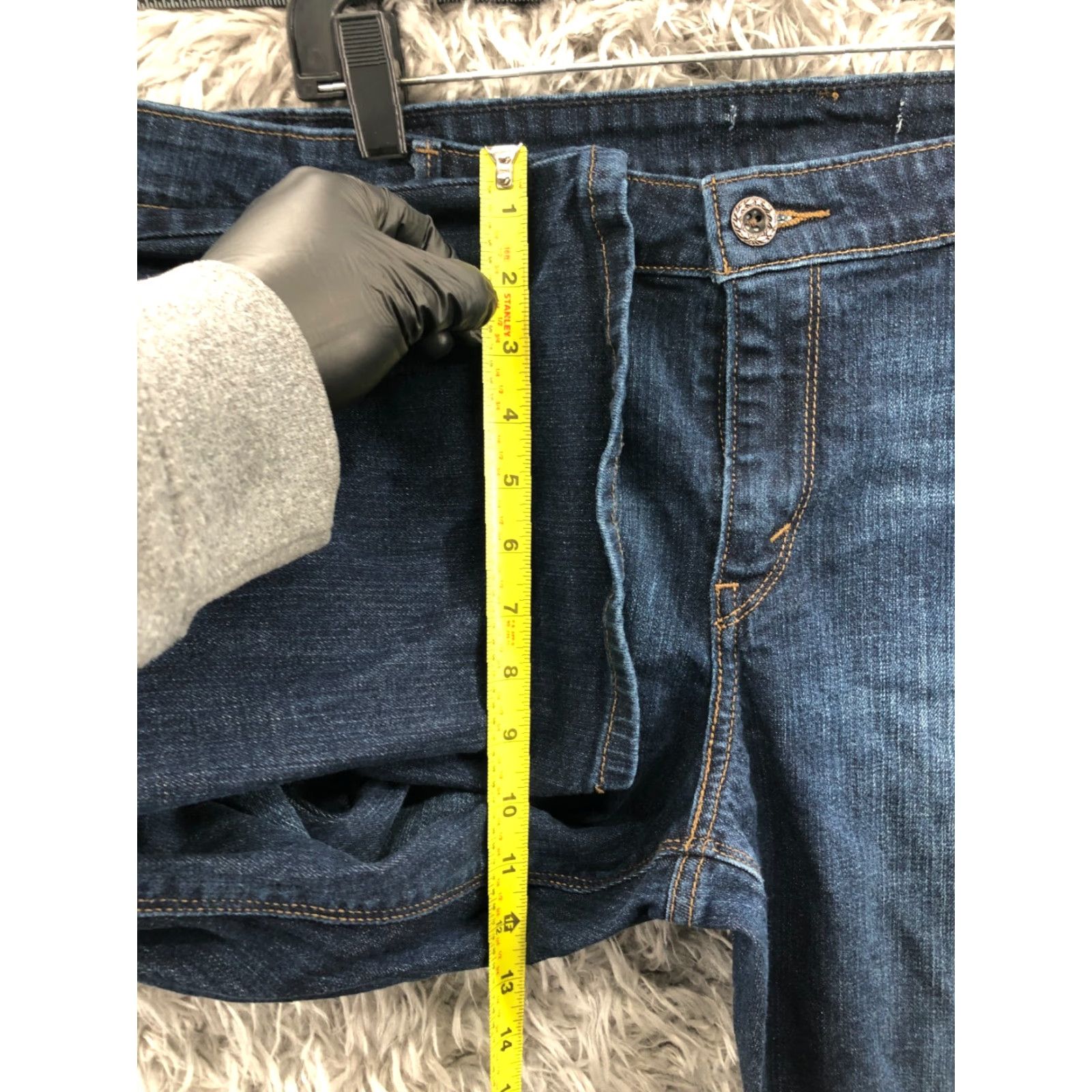 Levi's Levi's Jeans Plus Size 20 Womens Bootcut Denim Dark Wash Blue 5-Pocket Regular Rise High Vintage No 28 Inseam Size 42" / US 20 - 4 Thumbnail