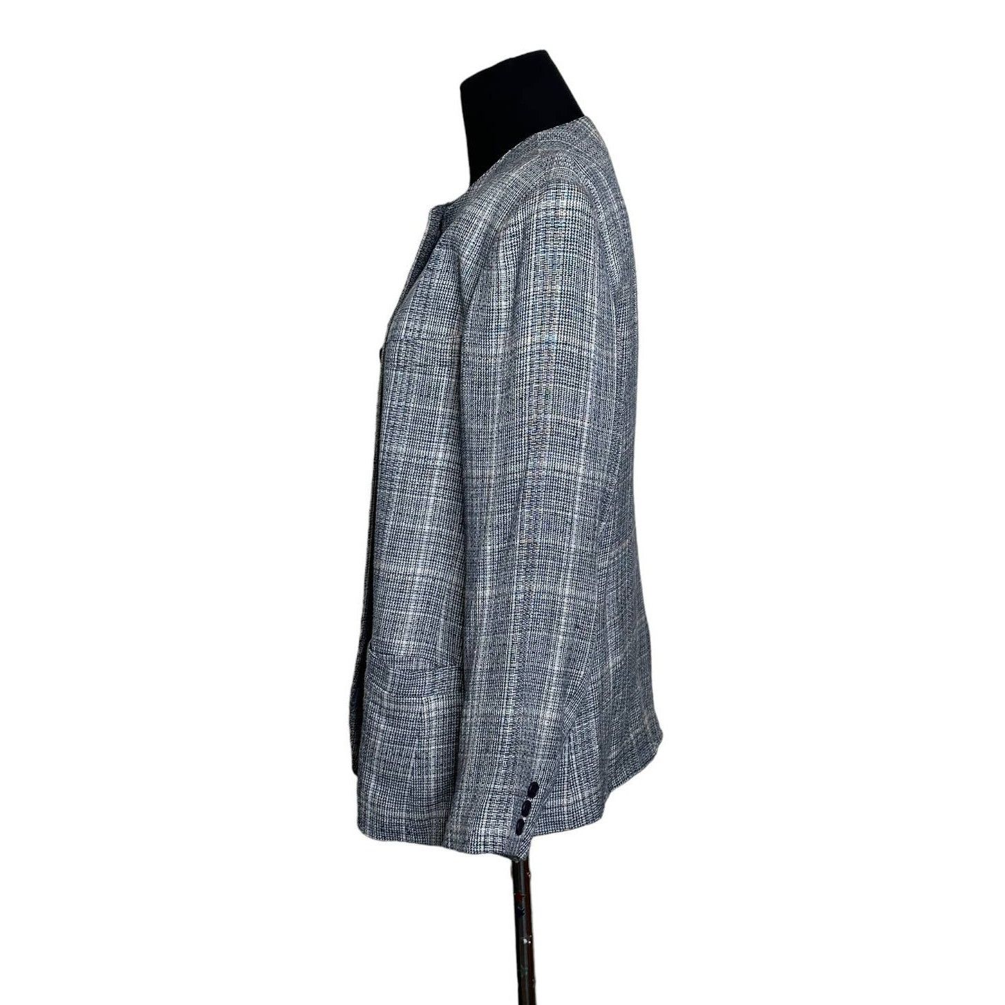 Evan Picone Evan Picone blue plaid 4 button blazer size 14 Size XL / US 12-14 / IT 48-50 - 8 Thumbnail