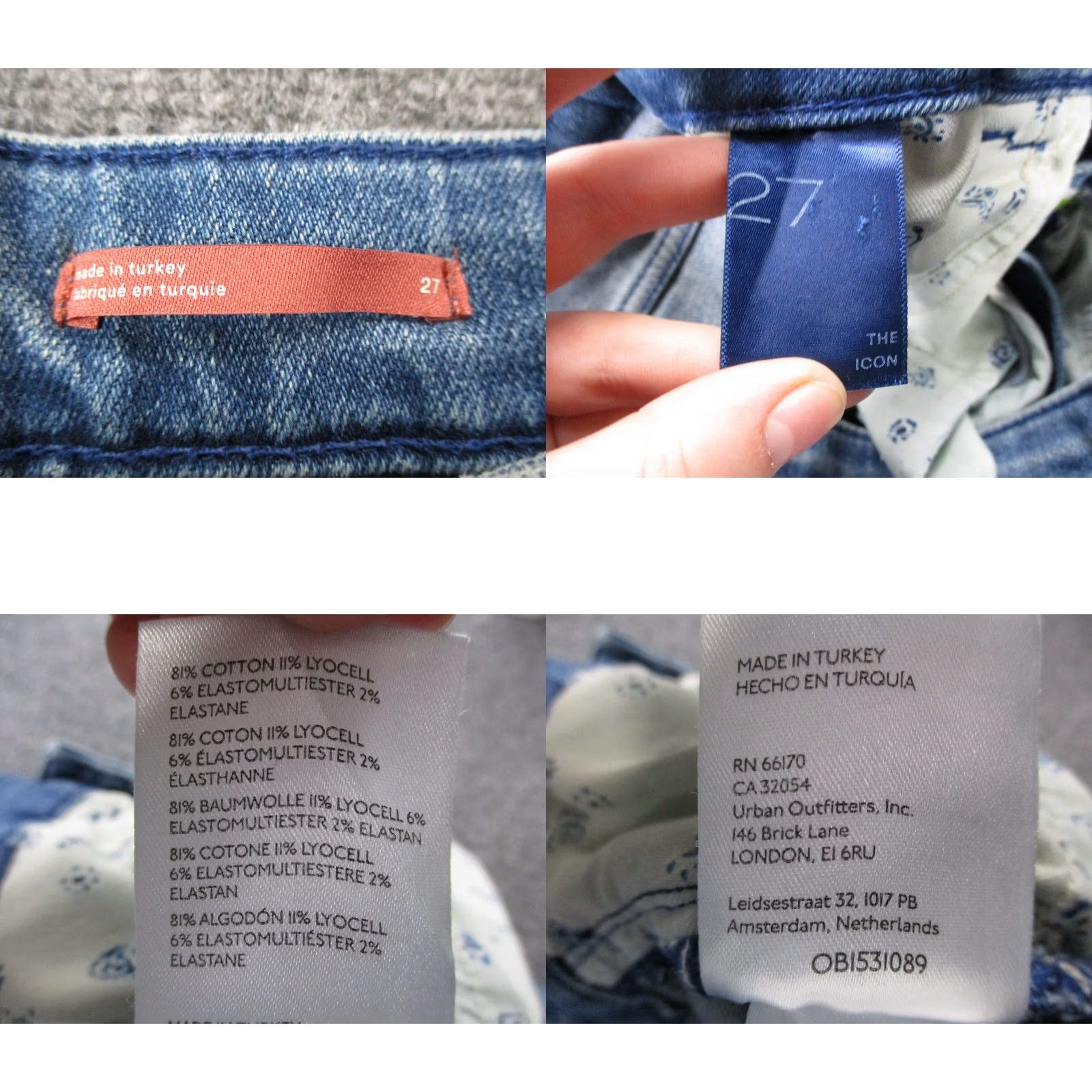 Vintage Pilcro Jeans Womens 27 Denim Icon Flared Bootcut Distressed Faded Anthroologie Size 28" / US 6 / IT 42 - 8 Thumbnail