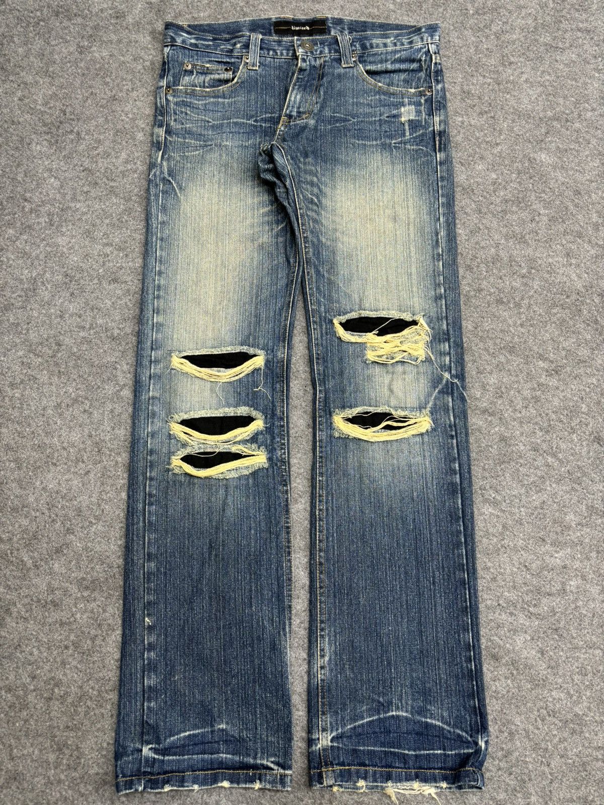 Japanese Brand 💥Insane Japan Style💥limited I💀Rock Distressed Denim F515 Size US 32 / EU 48 - 20 Thumbnail