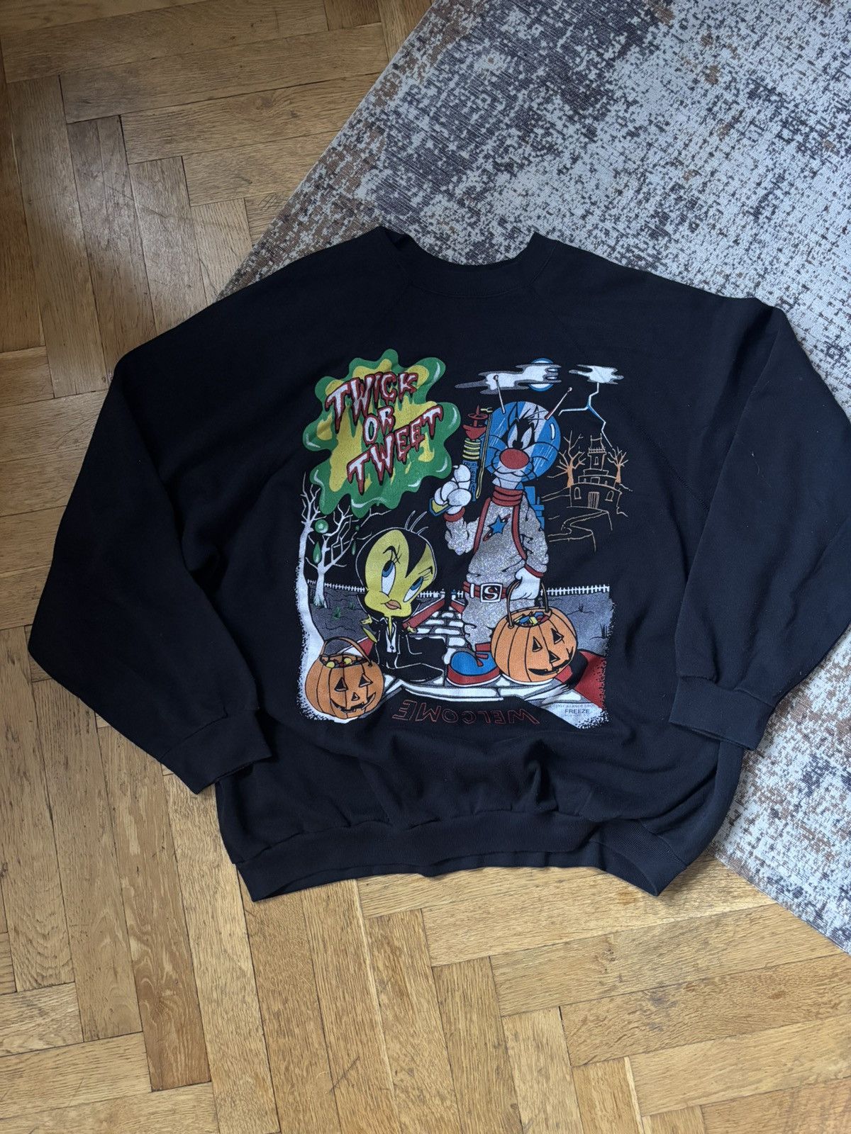 Vintage Freeze Warner Bros 1994 vintage rare sweatshirt NY made USA Size US L / EU 52-54 / 3 - 6 Thumbnail