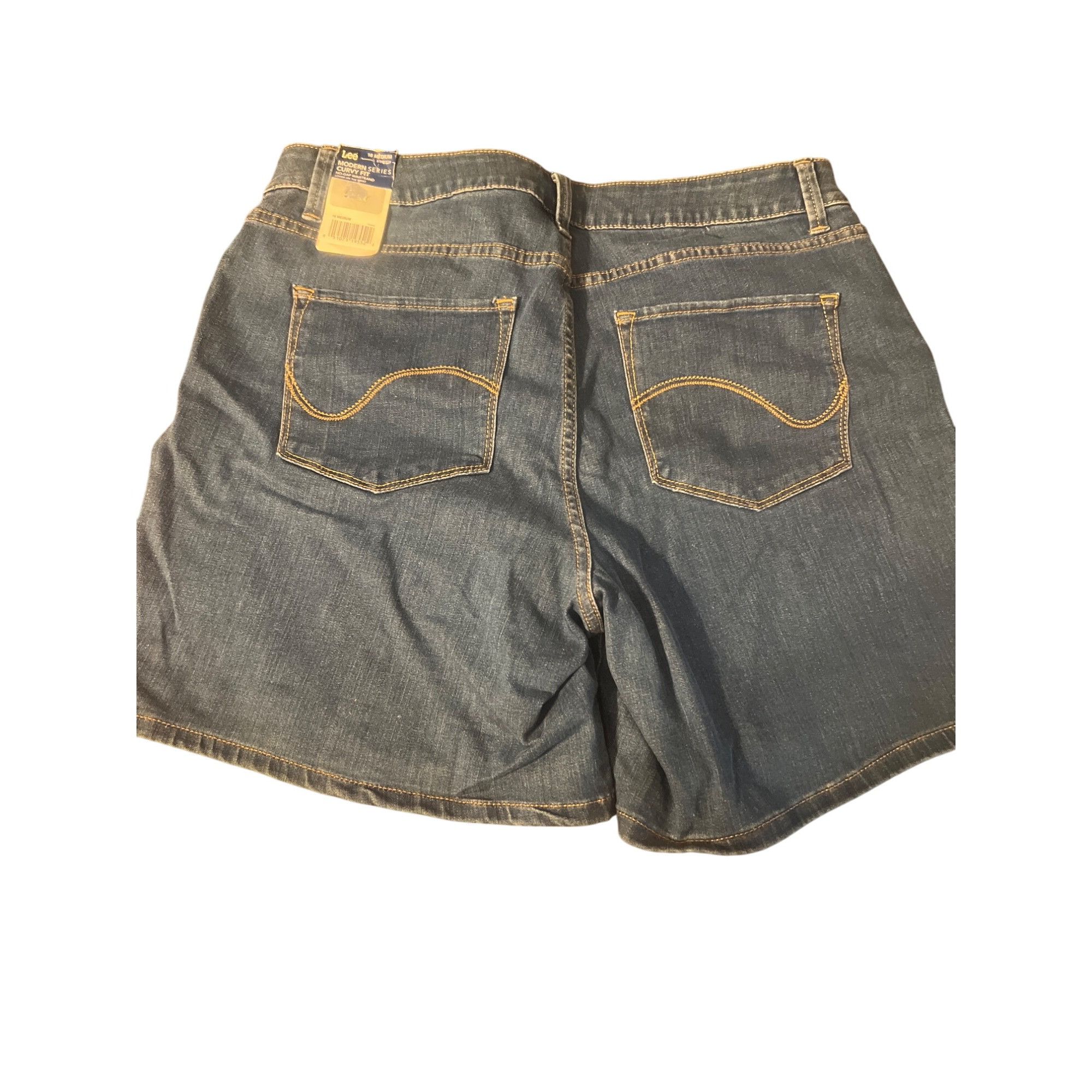 Lee Lee Modern Curvy Fit Denim Jean Shorts No Gap Waistband Lowe Size 38" / US 16 / IT 52 - 3 Thumbnail
