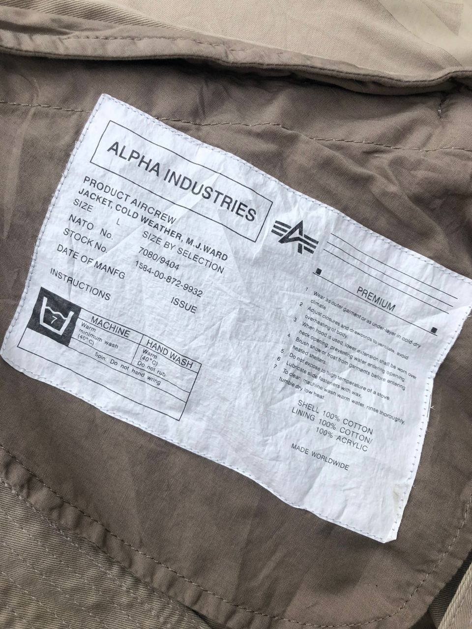 Alpha Industries Vintage Alpha Industries Fishtail Parka Jacket Size US L / EU 52-54 / 3 - 5 Thumbnail