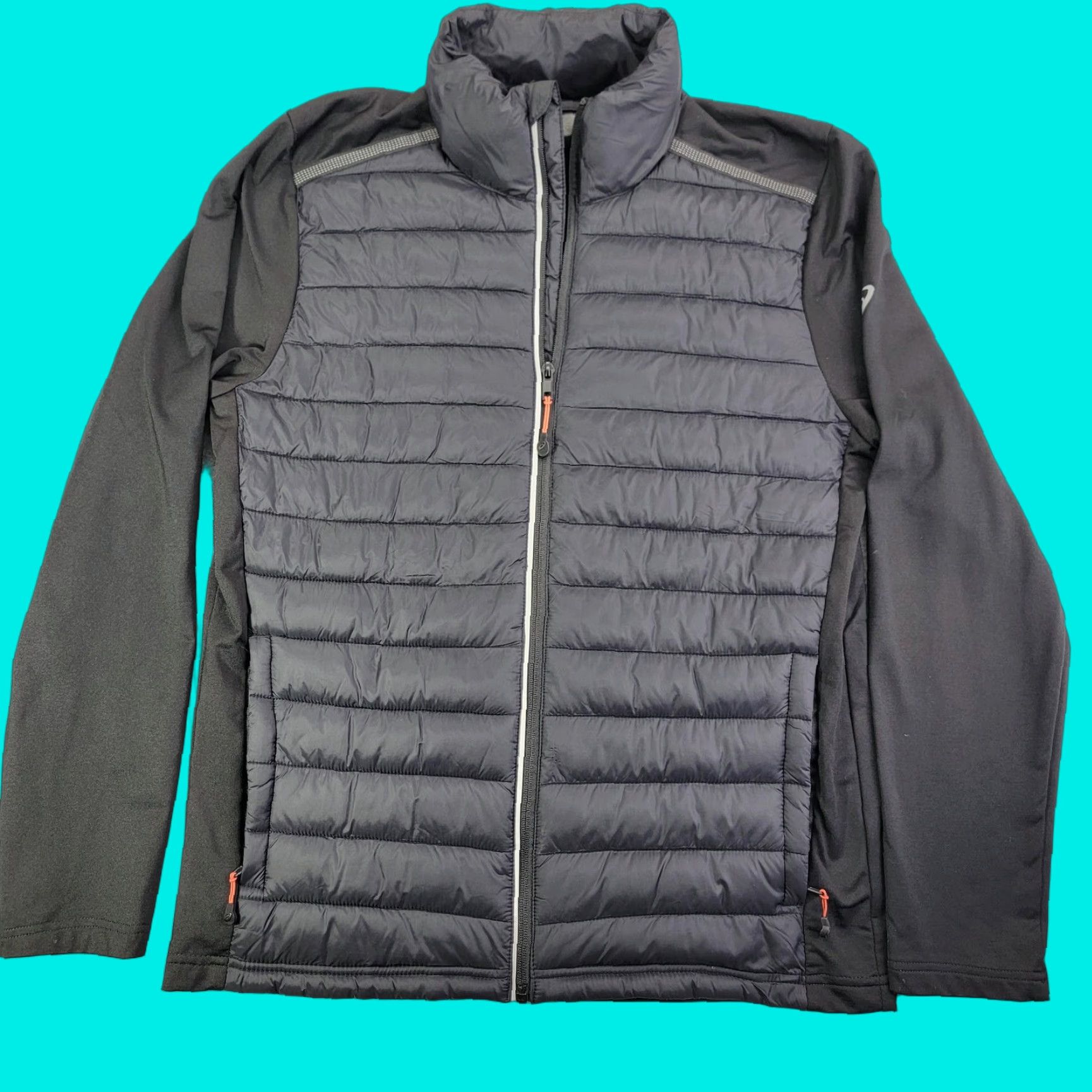 Asics ASICS Jacket Mens M Black Quilted Lined Full Zip Running Training Size US M / EU 48-50 / 2 - 1 Thumbnail