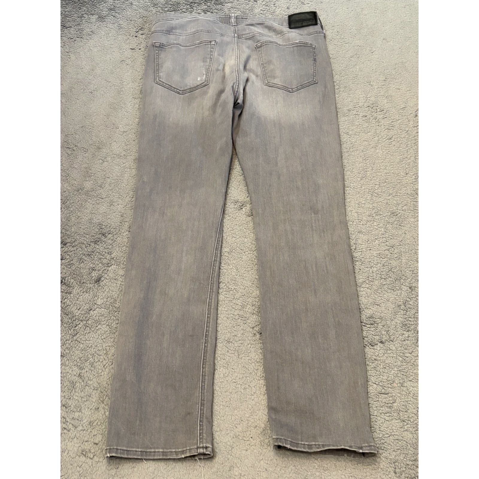 Express Express Jeans Mens 34x34 Slim Fit Gray Distressed Stretch Denim Y2K Jeans Mens Slim 34x34 Gray Size US 34 / EU 50 - 6 Thumbnail