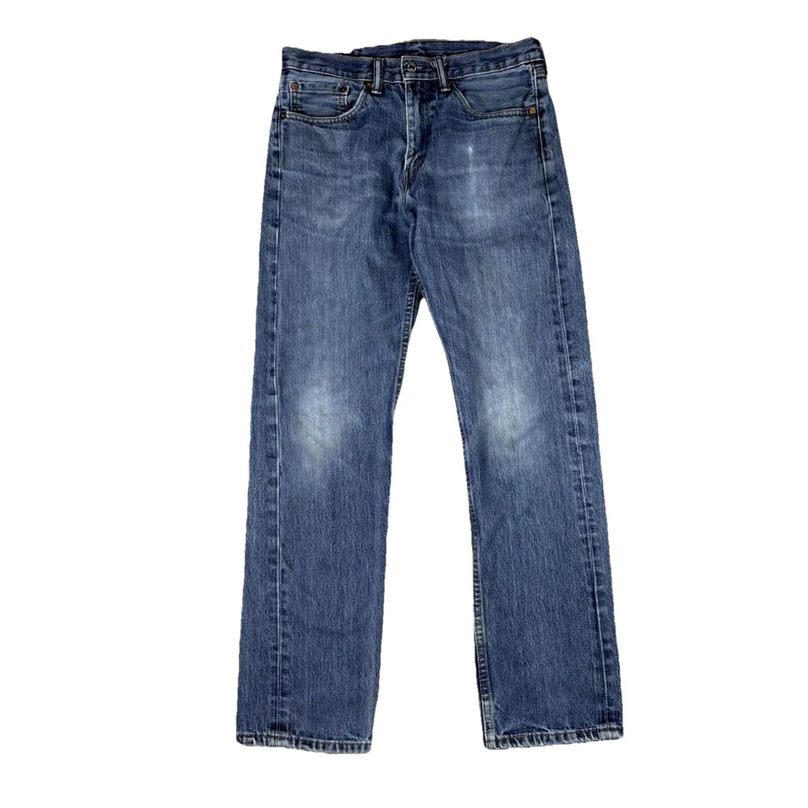 Levi's VINTAGE Levi's 505 Jeans Dark Wash Straight Levi's 505 Jeans 30x30 Mens Denim Blue 2000s Grunge Pants Size US 30 / EU 46 - 2 Thumbnail