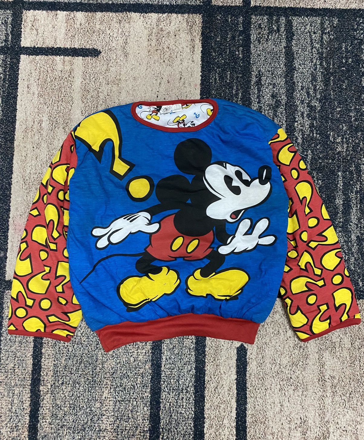 Mickey Mouse Vtg 90s Mickey and co. Reversible Puffer Sweatshirt Size US L / EU 52-54 / 3 - 1 Thumbnail