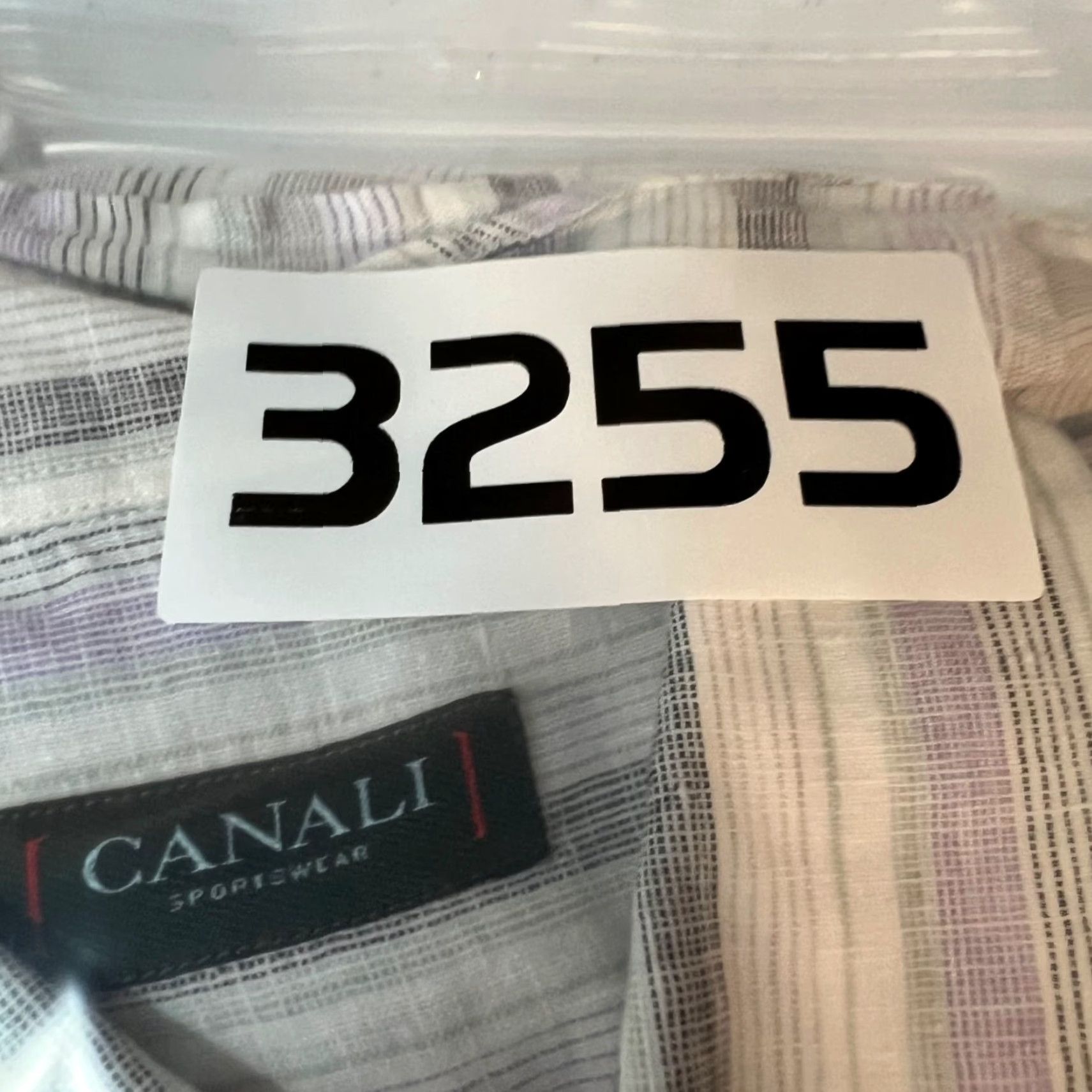 Canali Canali Mens Size Large Long-Sleeve Striped Shirt Size US L / EU 52-54 / 3 - 7 Thumbnail