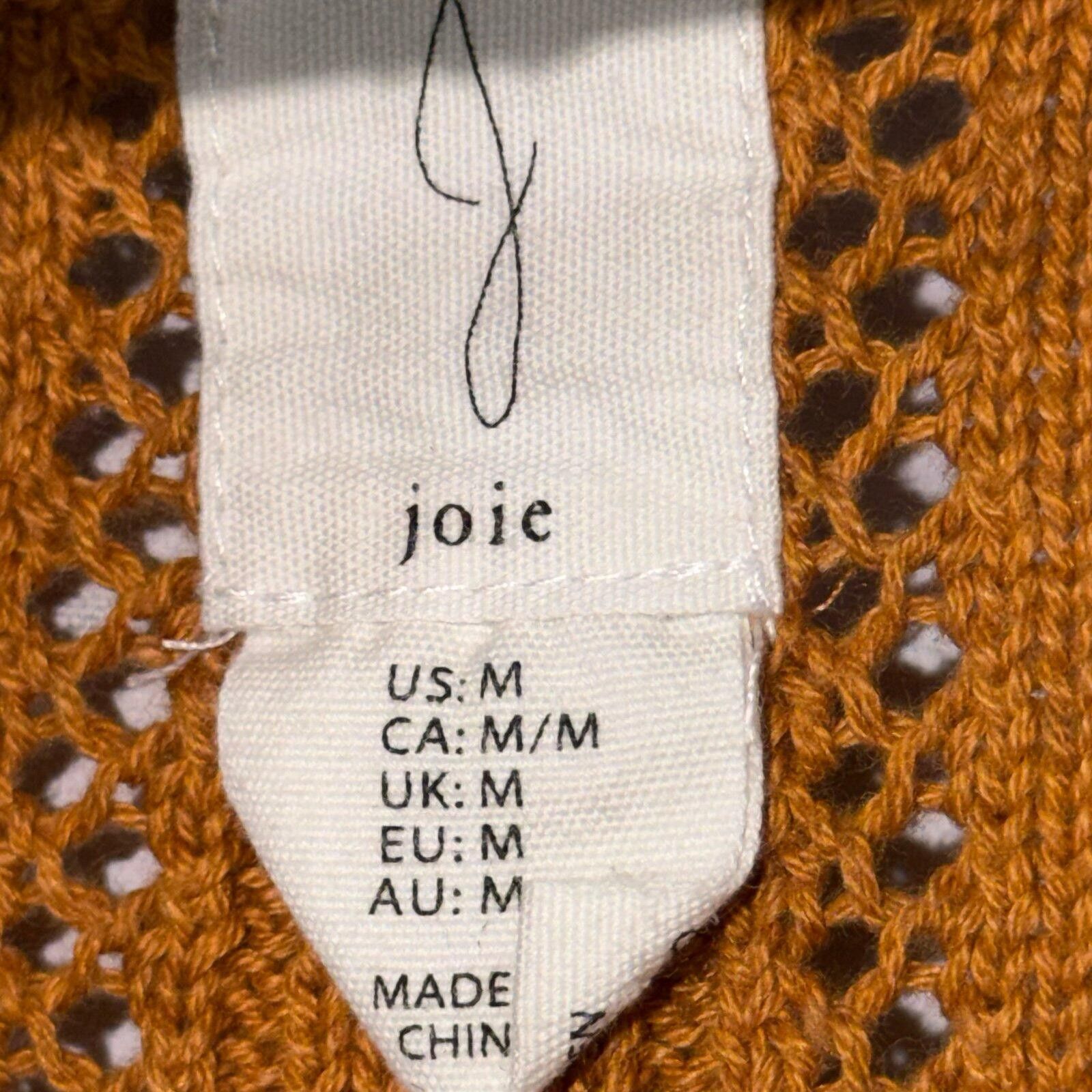 Jones New York Joie Rust Orange Knit Sweater Womens Medium V Neck Pullover Size M / US 6-8 / IT 42-44 - 6 Thumbnail