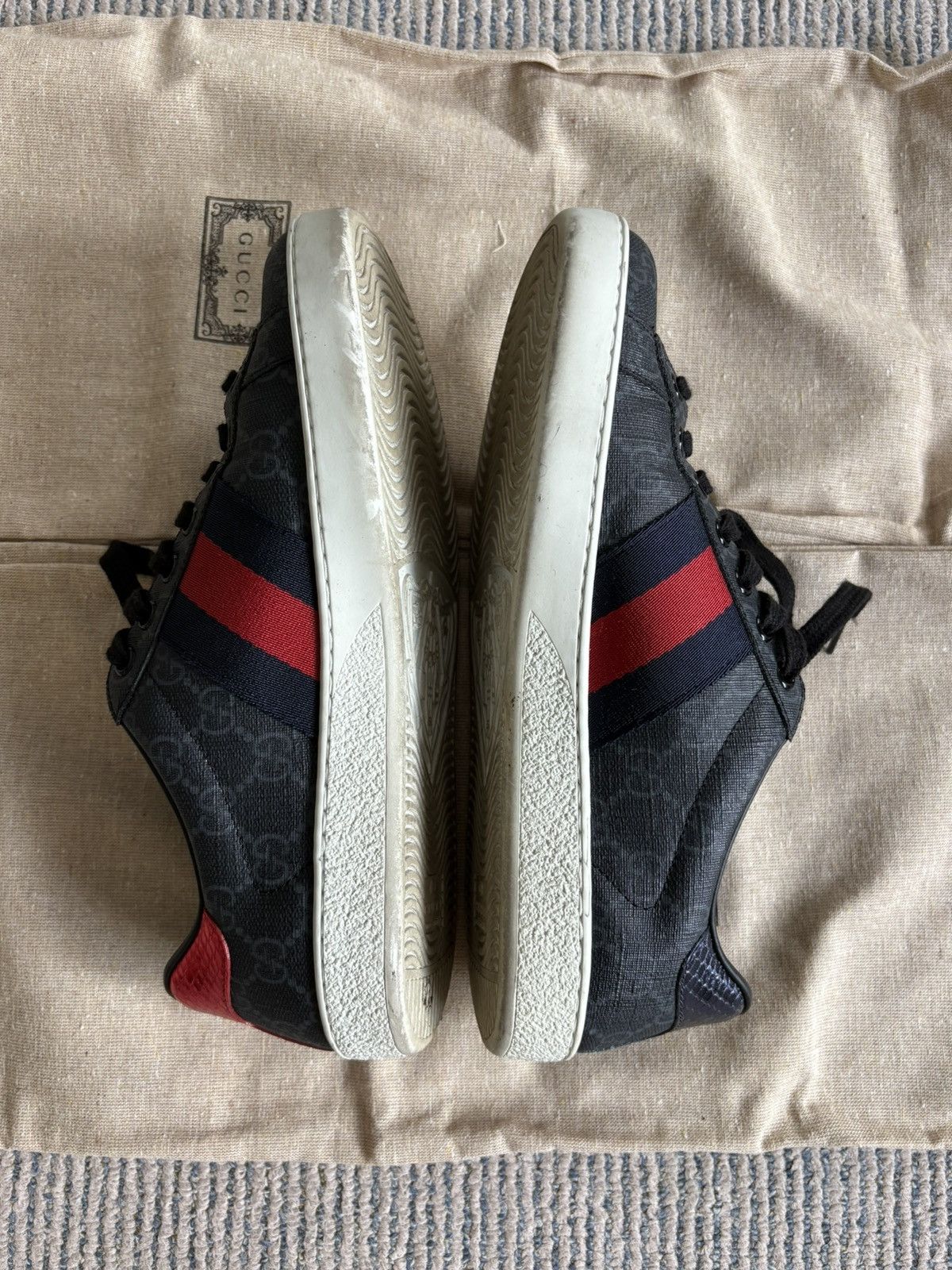 Gucci Black Ace Sneakers Size US 6 / EU 39 - 2 Thumbnail