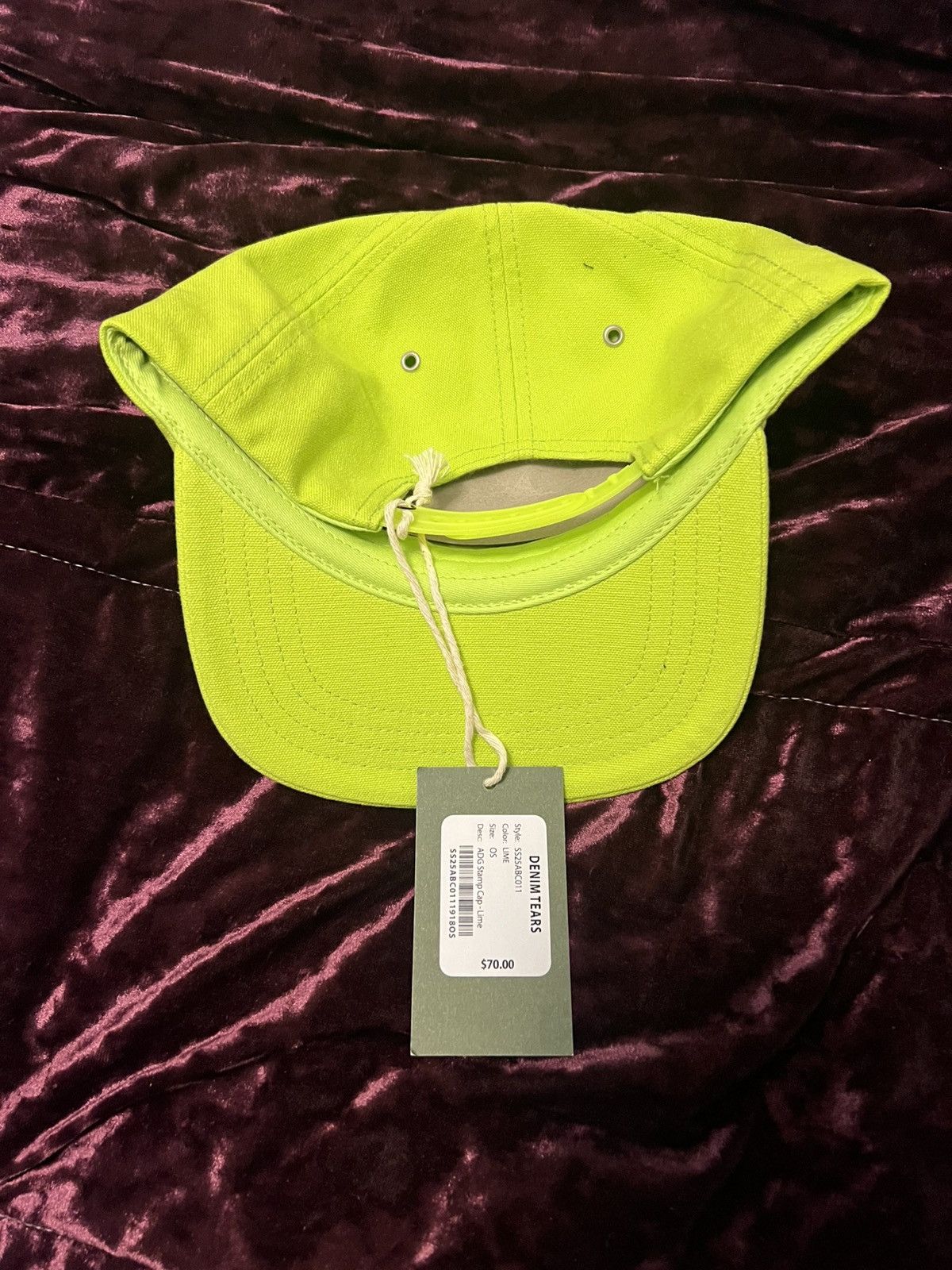 DENIM TEARS Denim Tears ADG Cap 'Lime' Size ONE SIZE - 3 Thumbnail
