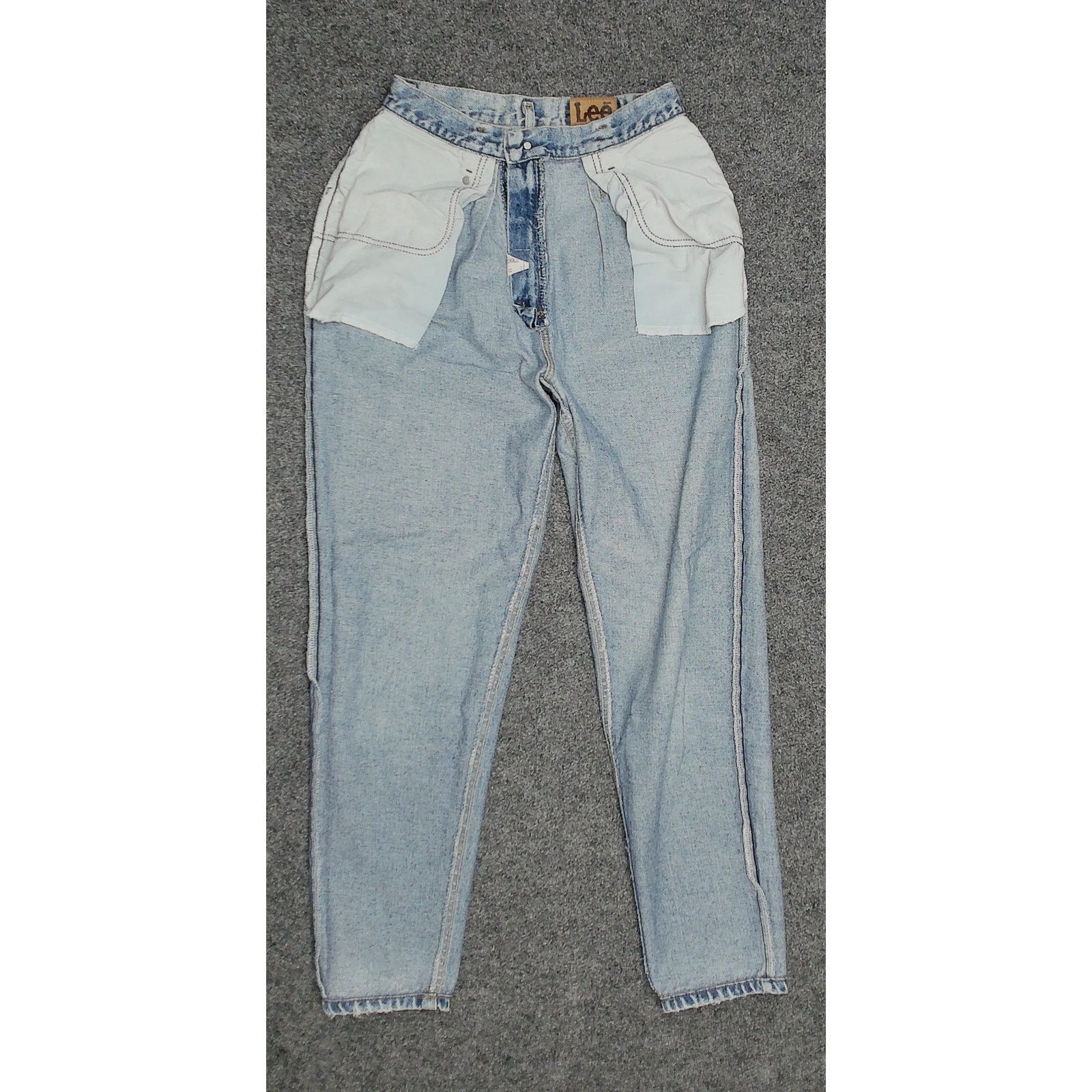 Lee Vintage 80s Lee USA Made Pleated Stonewash Denim Jeans 28x29 Size 28" / US 6 / IT 42 - 5 Thumbnail