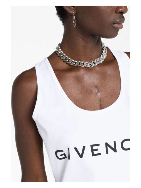 Givenchy o1w1db10325 Tank Top in White Size S / US 4 / IT 40 - 5 Thumbnail