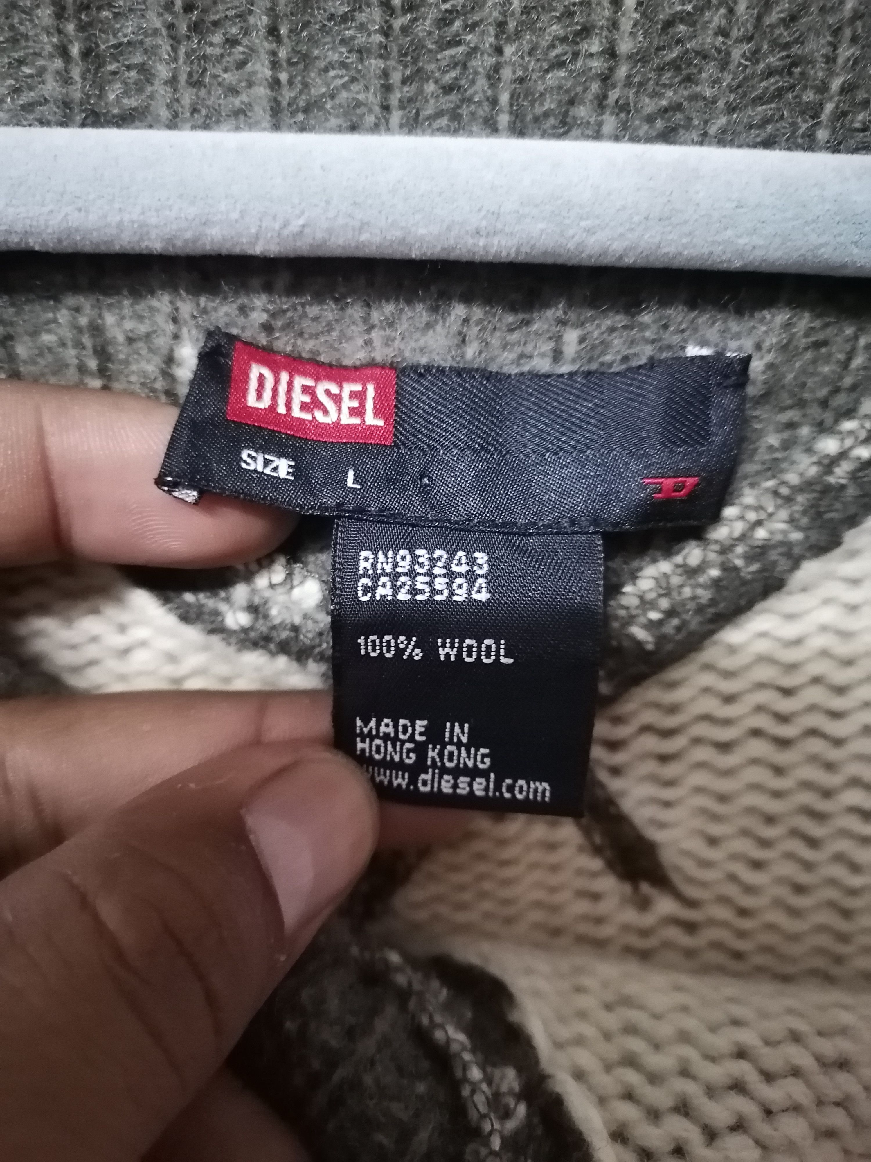 Diesel Diesel Smoke Wool Zipper Turtleneck Size US M / EU 48-50 / 2 - 7 Thumbnail