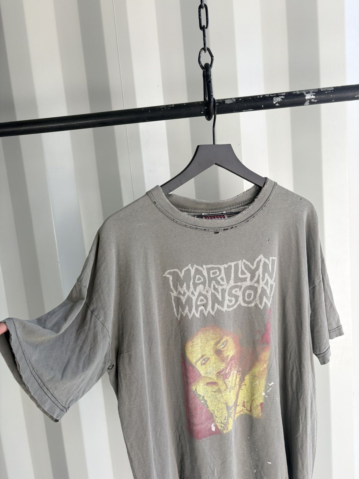 Band Tees Vintage Marilyn Manson God of Fuck Shirt Faded GRUNGE Band Size US XL / EU 56 / 4 - 6 Thumbnail