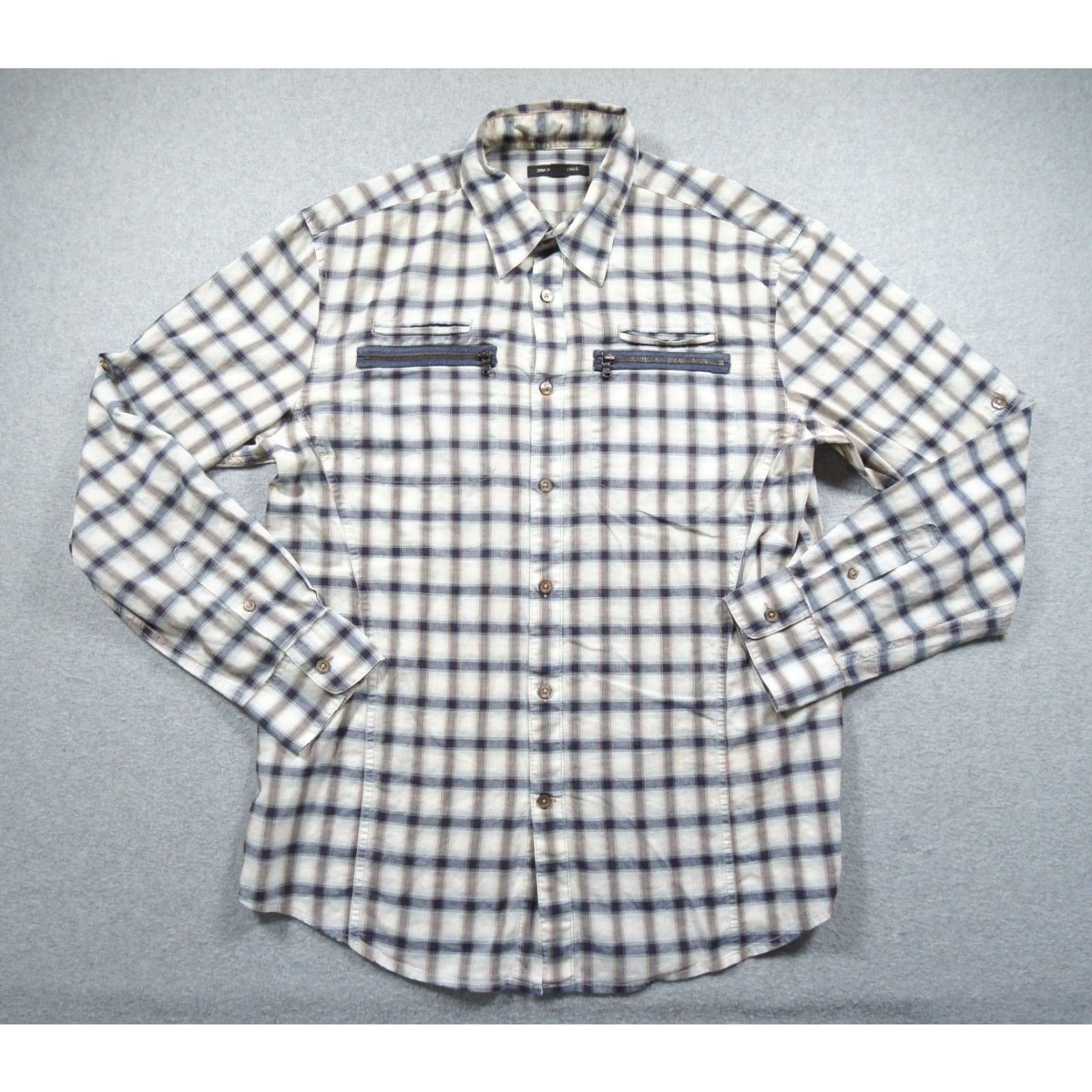 John Varvatos John Varvatos Shirt Mens M Button Down Long Sleeve Collared Check Size US M / EU 48-50 / 2 - 2 Thumbnail