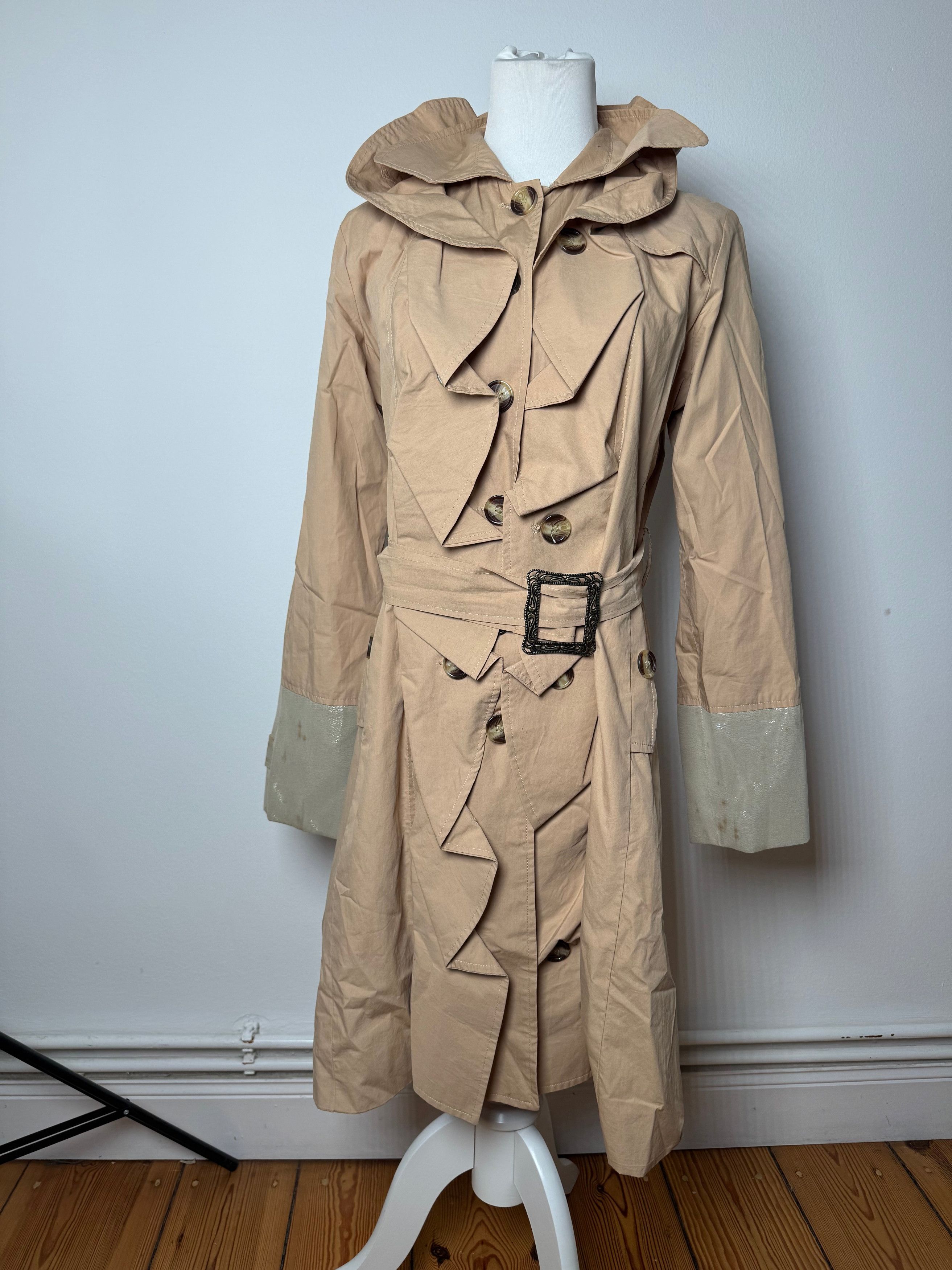 Chloe Vintage Cotton Trenchcoat Beige Brown XS Size XS / US 0-2 / IT 36-38 - 1 Thumbnail