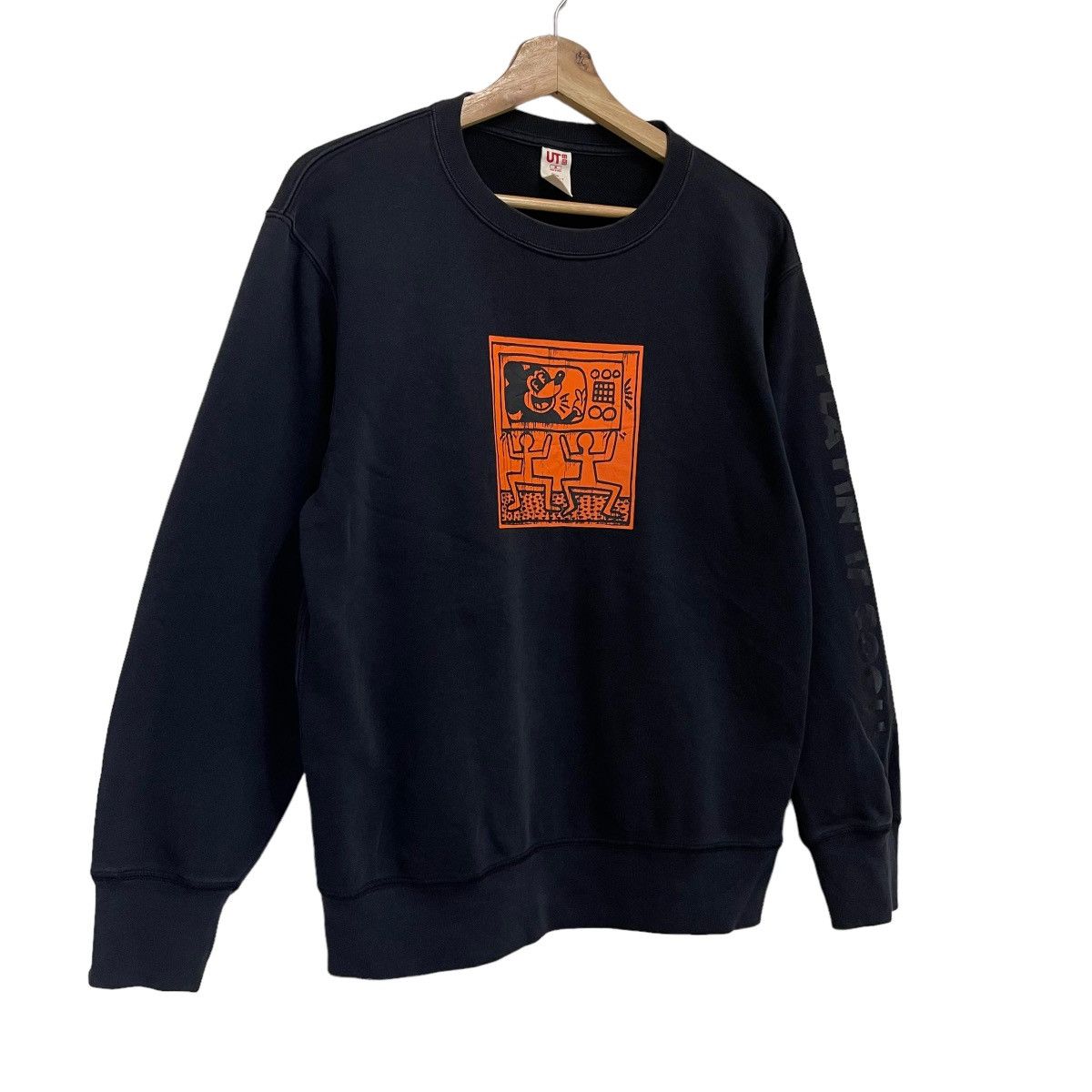 Japanese Brand × Keith Haring × Uniqlo Mickey Mouse x Keith Haring Big Logo Crewneck Sweatshirt Size US M / EU 48-50 / 2 - 2 Thumbnail