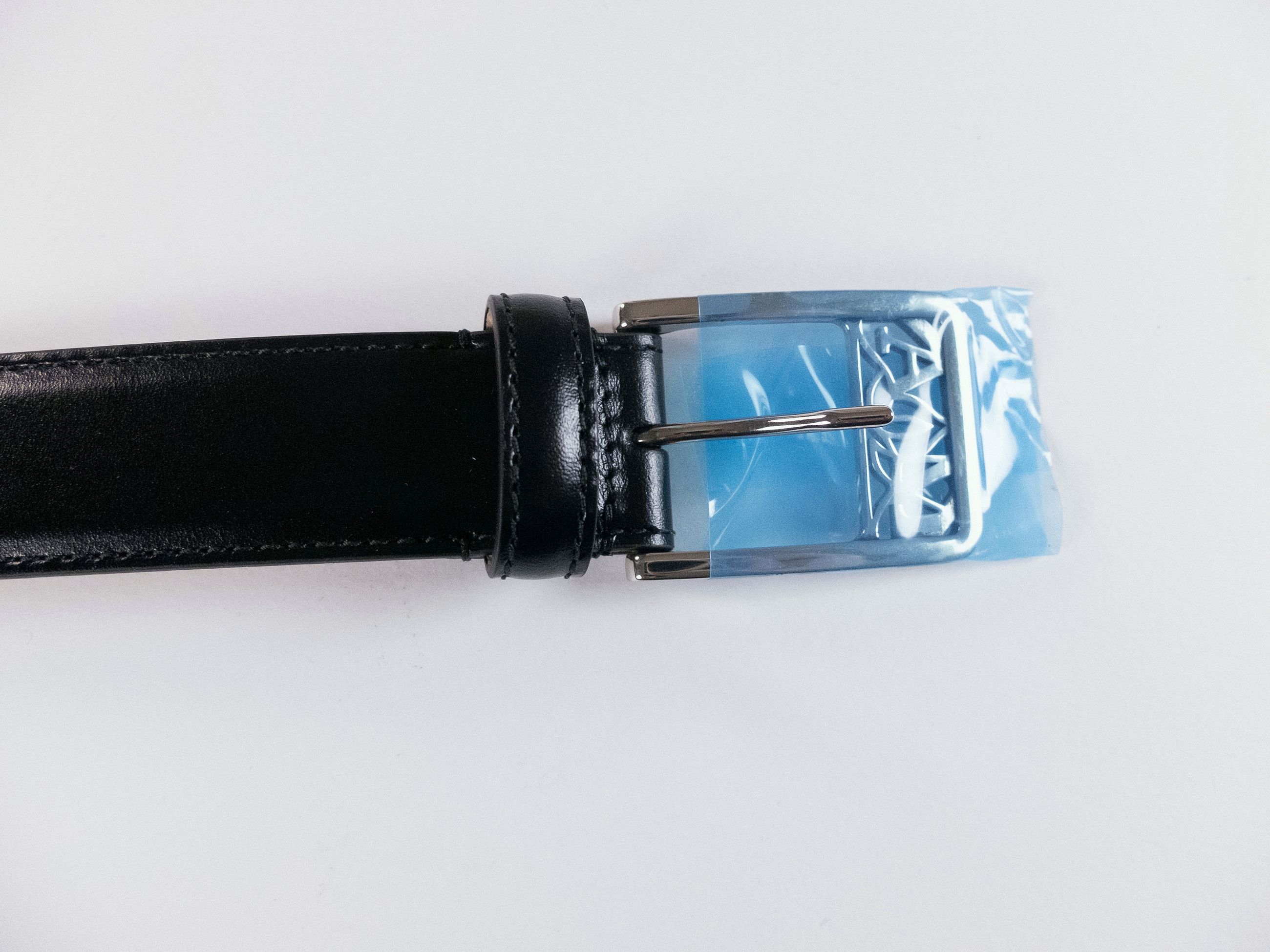 Alexander McQueen ALEXANDER MCQUEEN Seal black logo buckle leather belt 100 q Size 38 - 7 Thumbnail