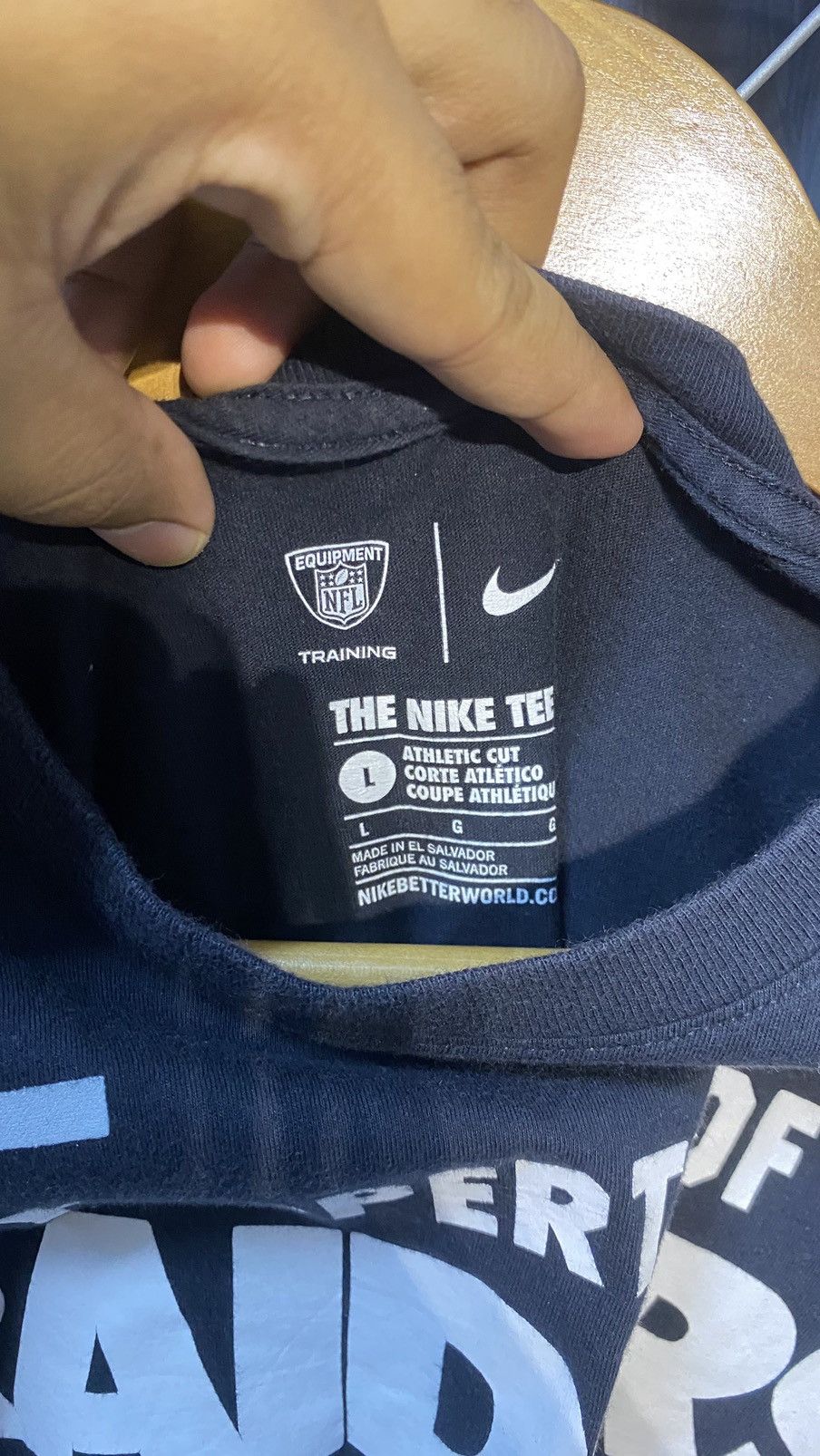 NFL × Nike NIKE X LAS VEGAS RAIDERS PROPERTY OF RAIDERS BLACK LARGE Size US L / EU 52-54 / 3 - 5 Thumbnail