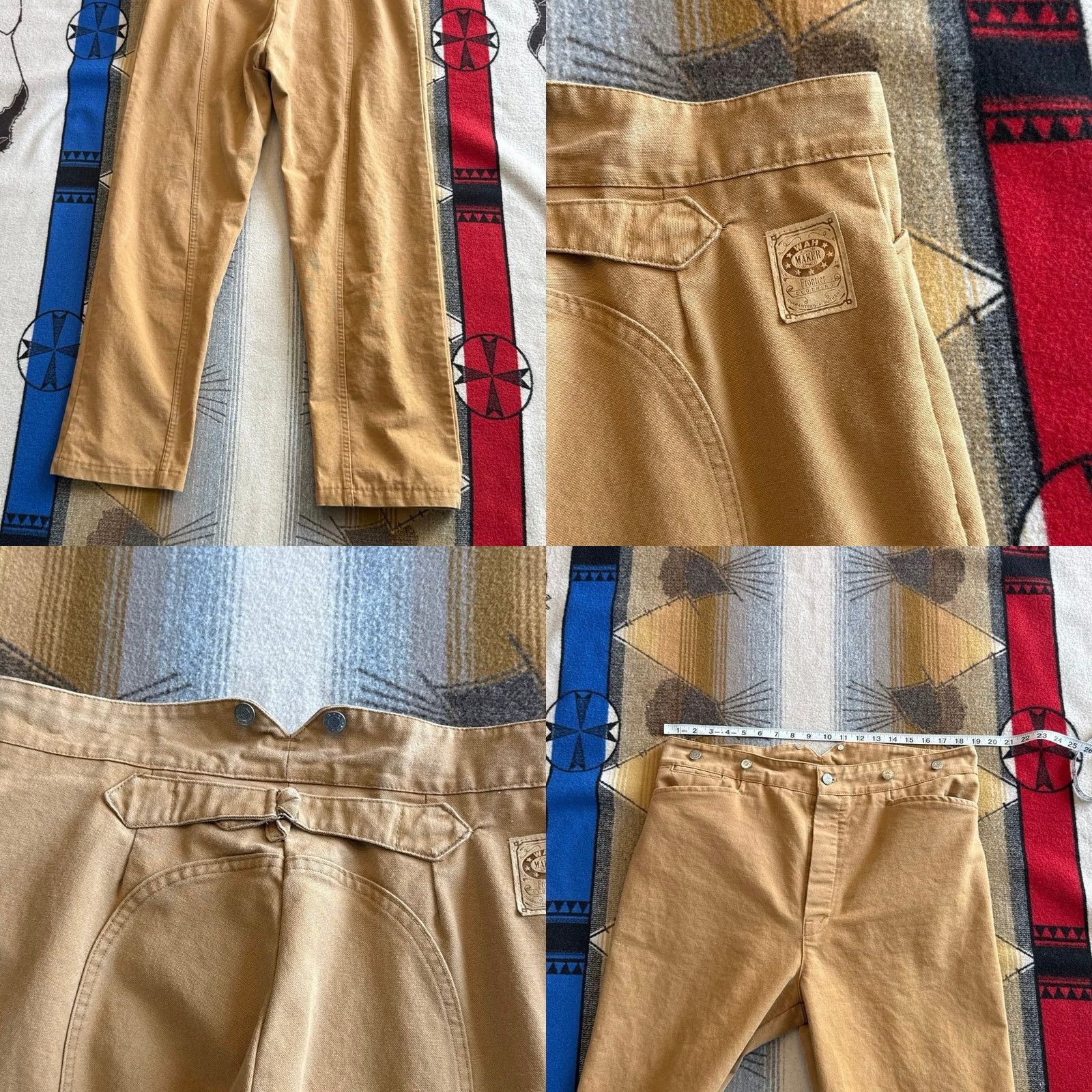Vintage Vintage Wah Maker Western Pants 38x31 Brown Cinch Back 90s USA Made Size US 38 / EU 54 - 8 Thumbnail