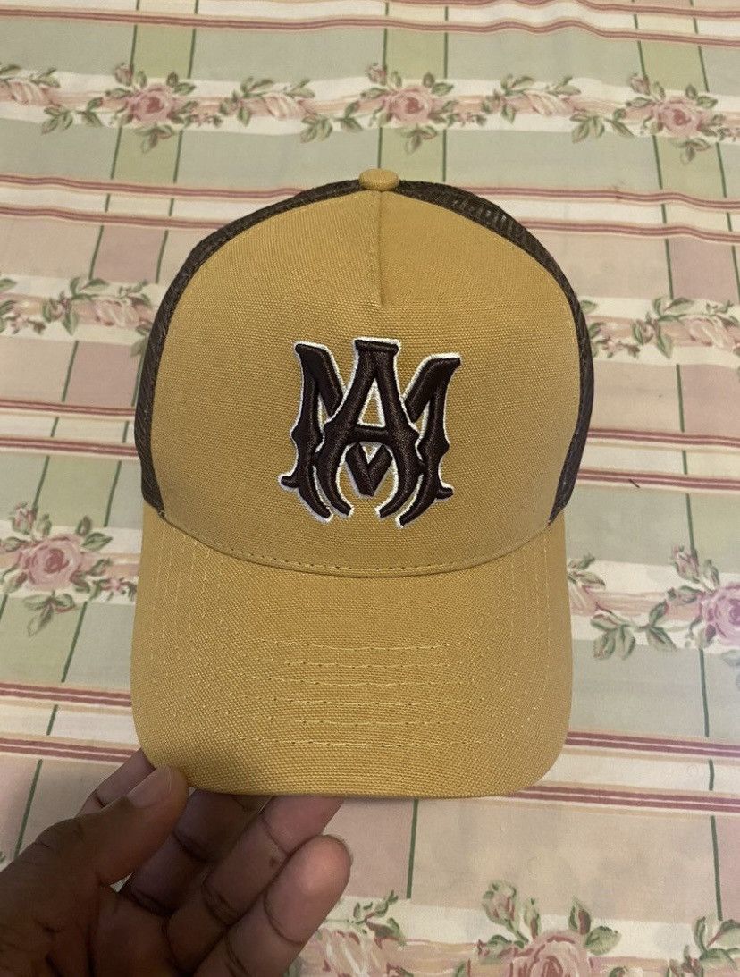 Amiri Amiri Yellow & Brown MA Trucker Cap Size ONE SIZE - 1 Thumbnail