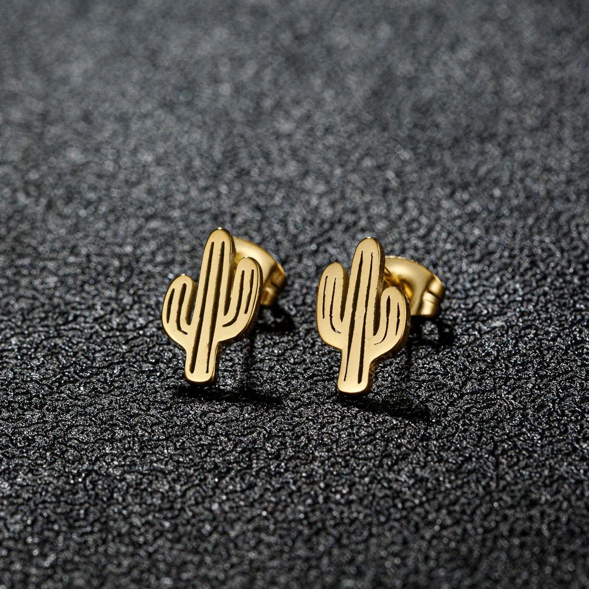 Jewelry Desert Cactus Stud Earrings Charm Earring Gift Size ONE SIZE - 1 Thumbnail