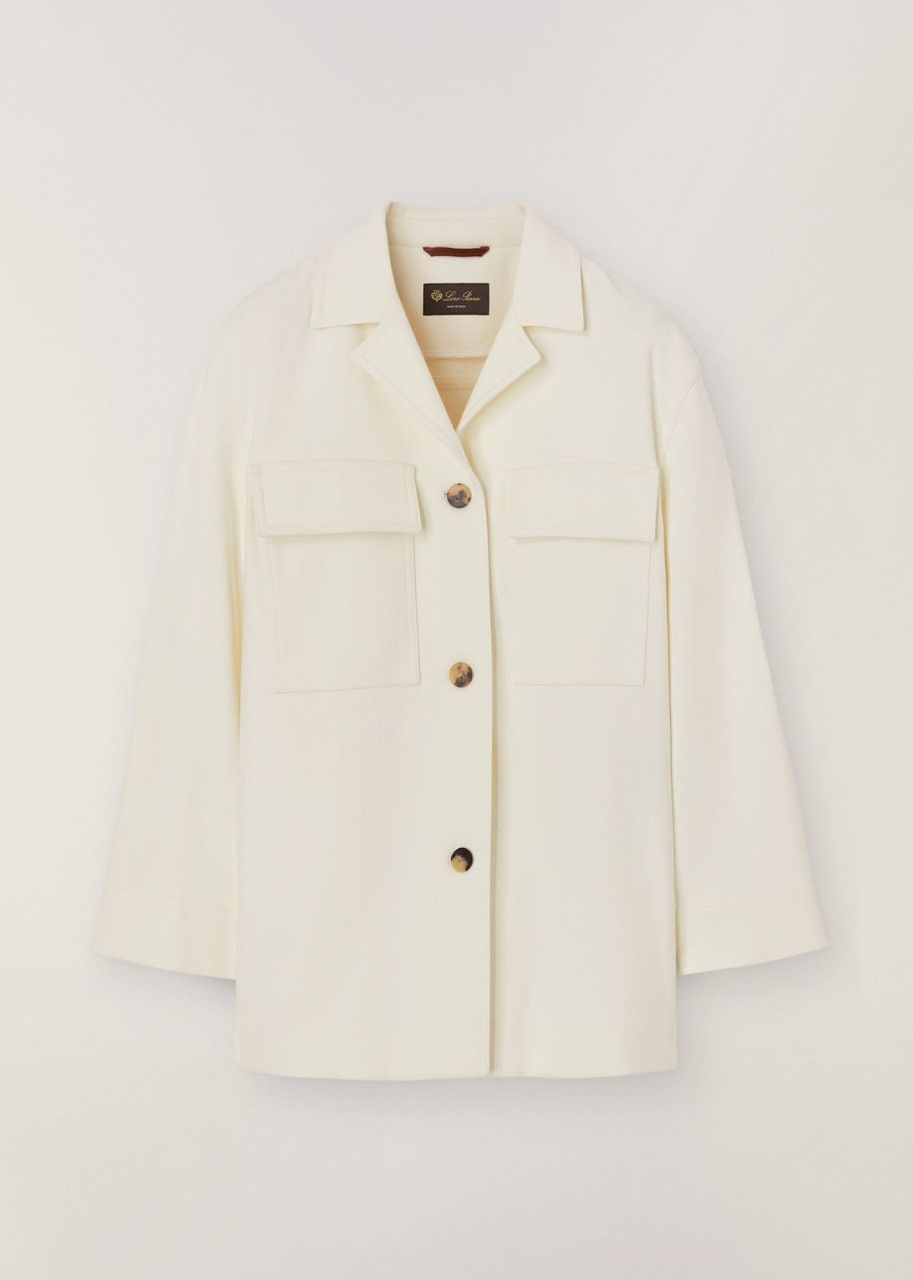 image of Loro Piana O1Srvl11E0424 Jacket In White, Women's (Size Medium)