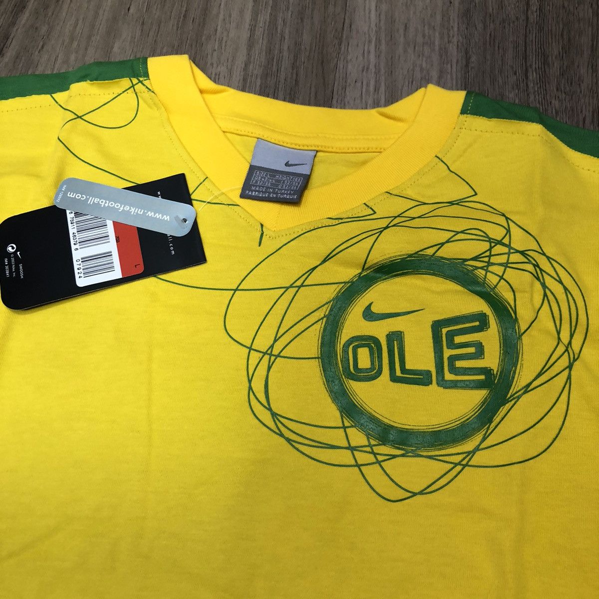 Nike Brazil 2000s nike soccer tee (Bnwt) Size US L / EU 52-54 / 3 - 3 Thumbnail