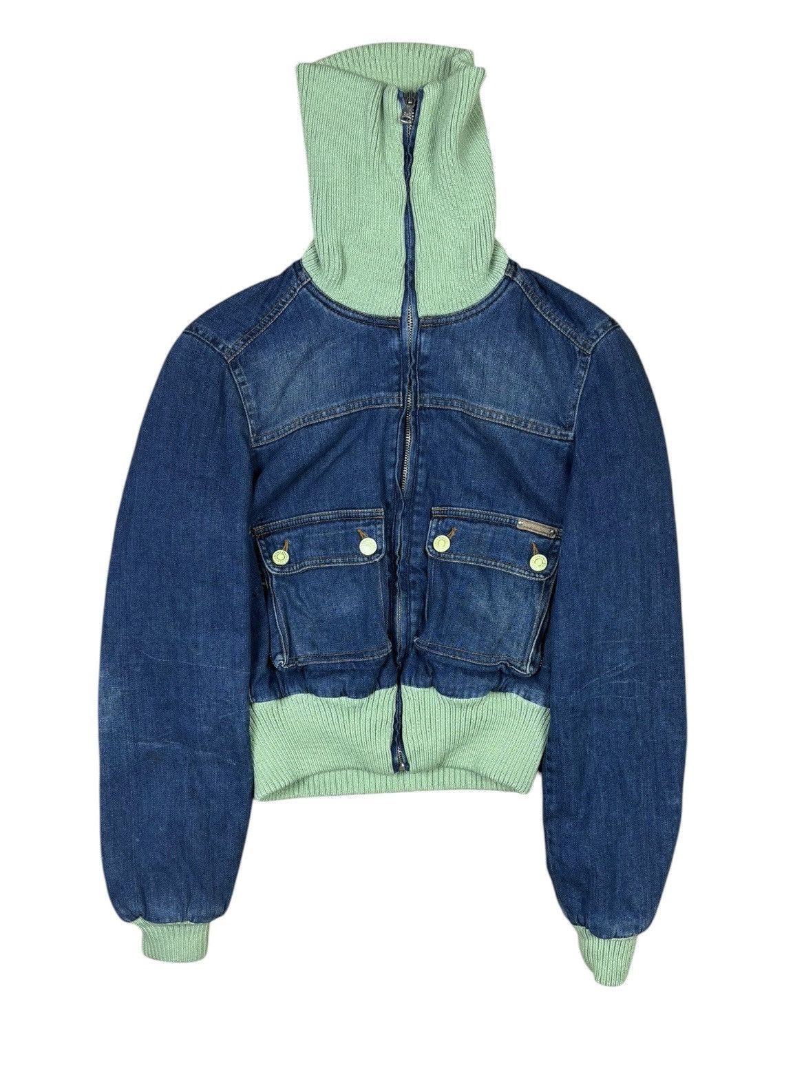 Dolce & Gabbana 2000s Dolce & Gabbana Cropped Denim Bomber Jacket Size M / US 6-8 / IT 42-44 - 1 Thumbnail