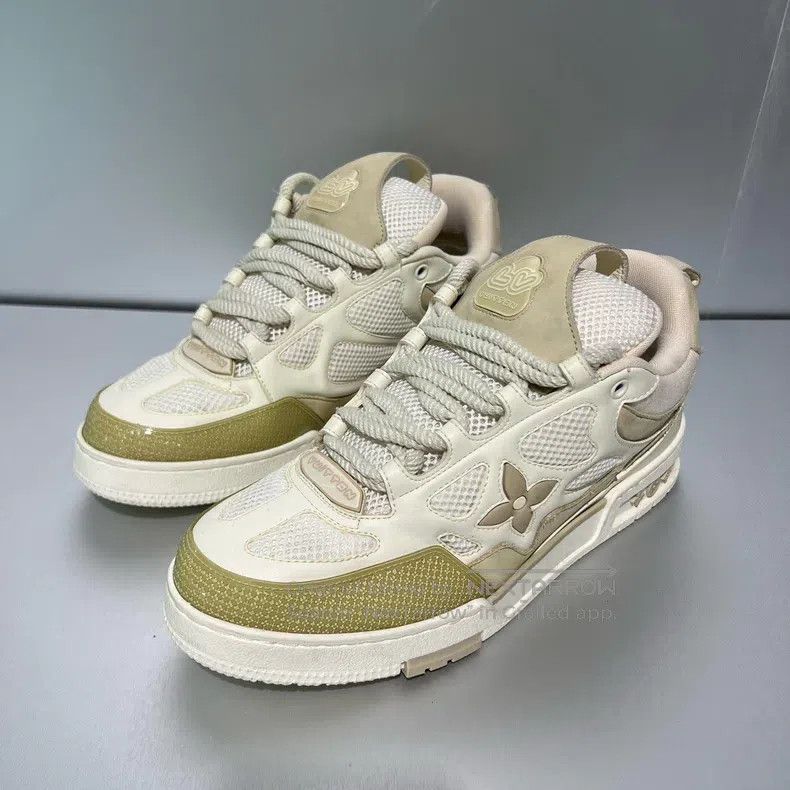 Louis Vuitton Louis Vuitton Skate White Brown Bread Shoes Size US 9 / EU 42 - 1 Thumbnail