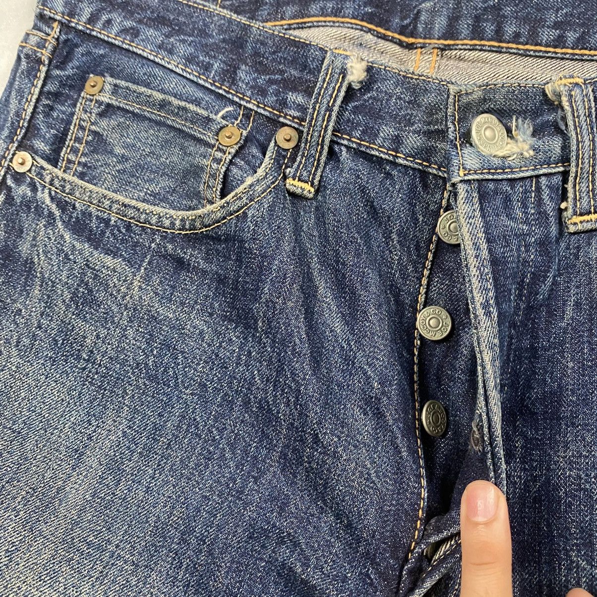 The Real McCoy's Rare Vintage Joe Mccoy Washed Selvedge Denim Size US 30 / EU 46 - 7 Thumbnail