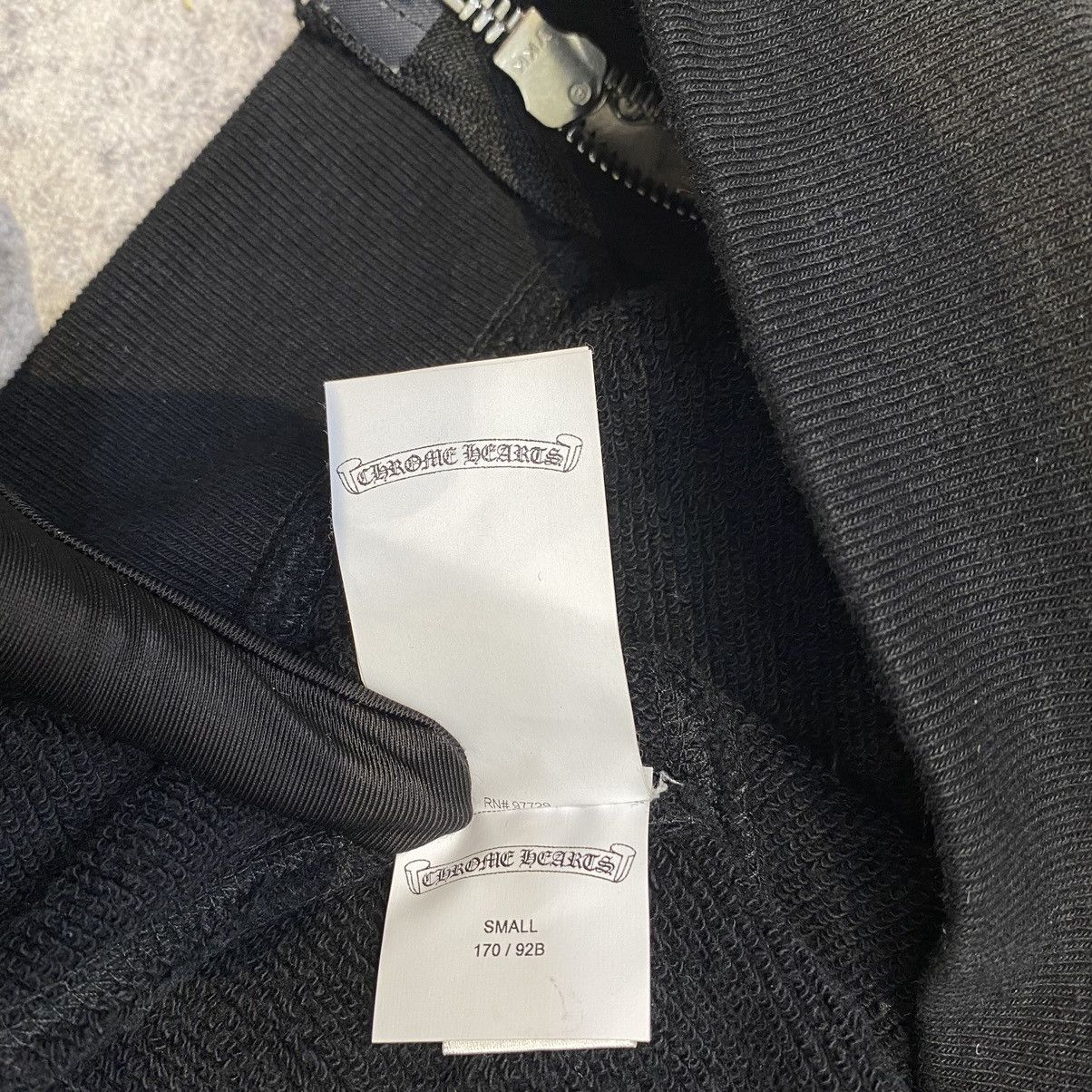 Chrome Hearts CHROME HEARTS Black Leather Plus Patchwork Terry Hoodie Zip Size US S / EU 44-46 / 1 - 9 Thumbnail