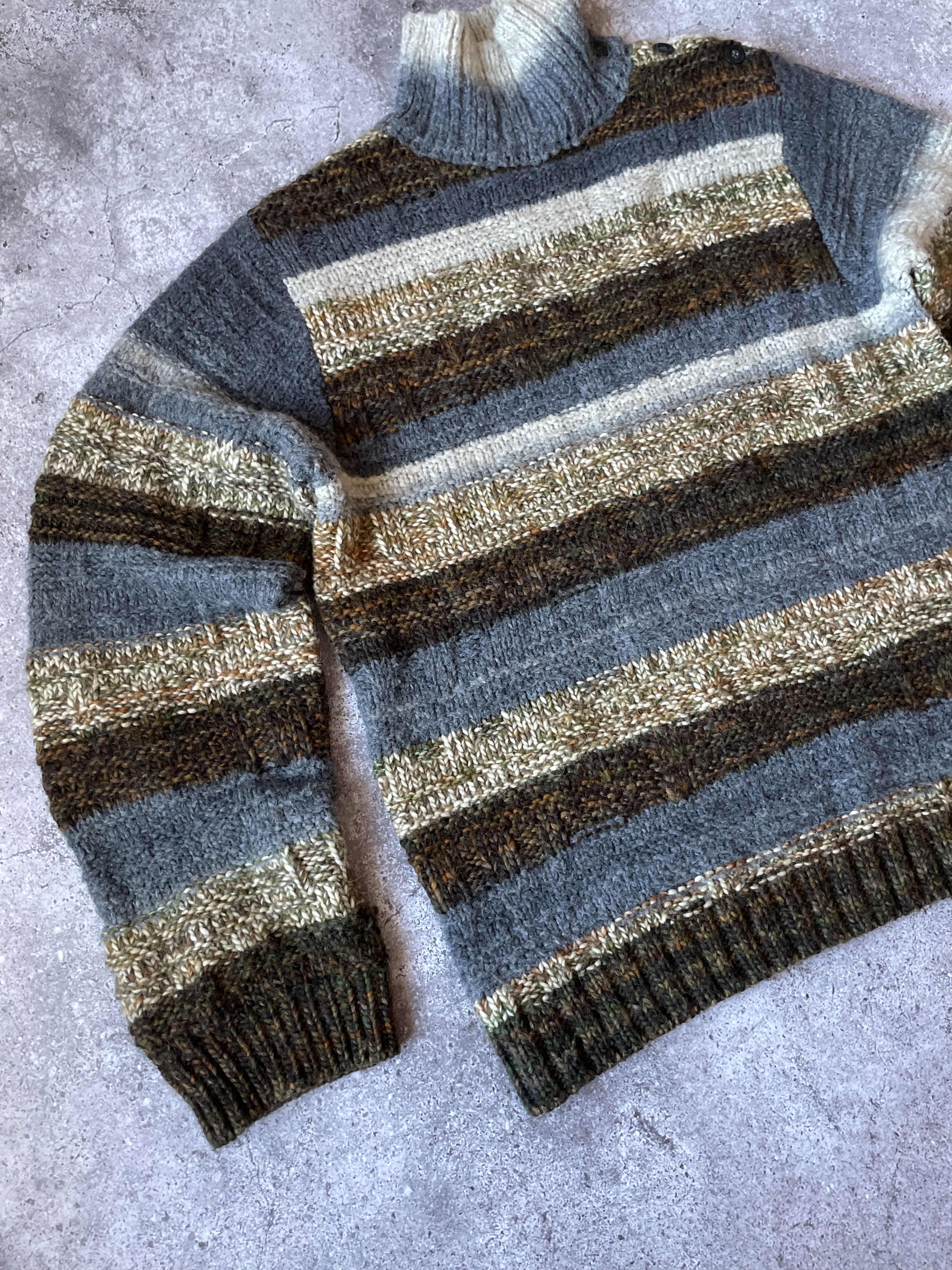 Dolce & Gabbana Archive D&G Dolce & Gabbana Alpaca Blend Striped Knit Size US XL / EU 56 / 4 - 2 Thumbnail