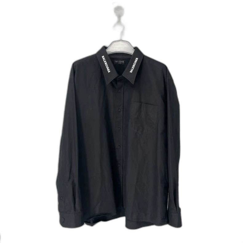 Balenciaga Balenciaga Embroidered Logo Long Sleeve Shirt-yf Size US M / EU 48-50 / 2 - 1 Thumbnail