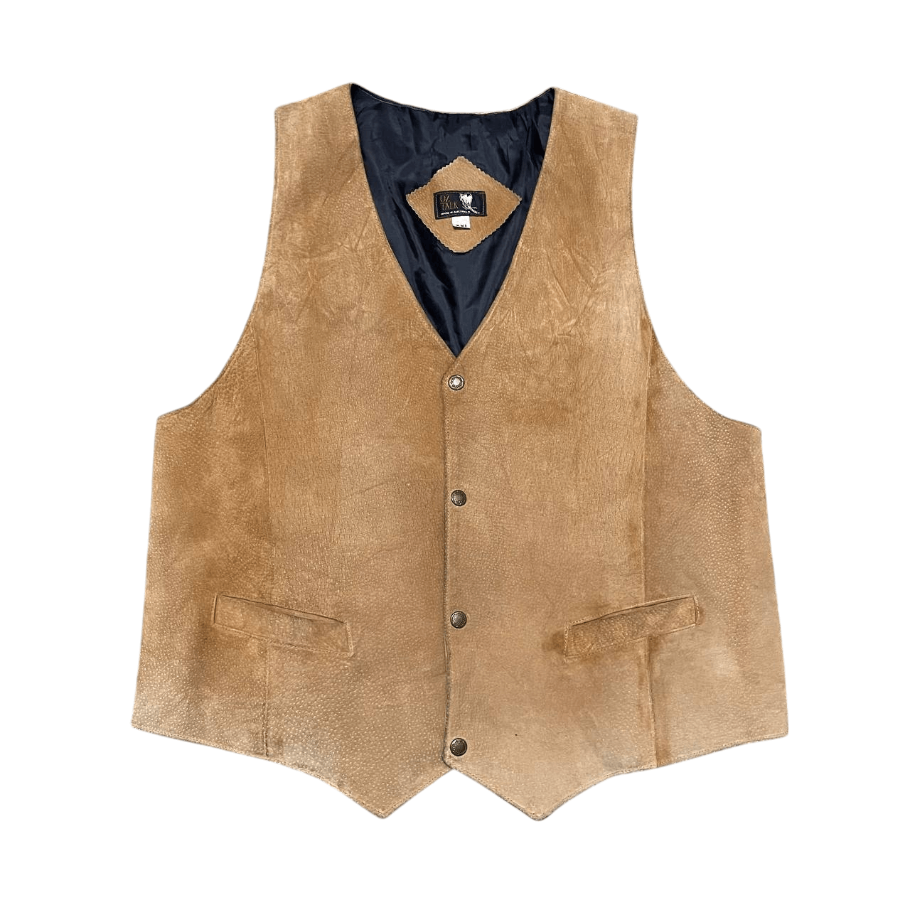 Vintage OZ Talk Kangaroo Leather Vest