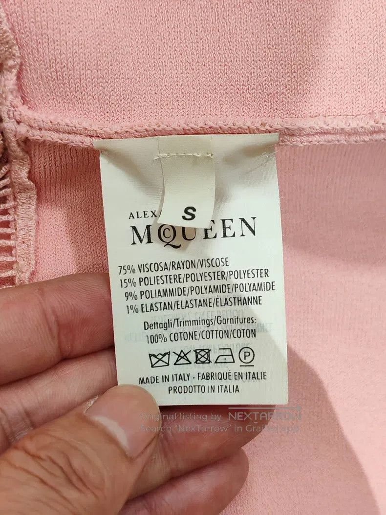 Alexander McQueen Alexander Mcqueen Pink-black stitched dress Size S / US 4 / IT 40 - 5 Thumbnail