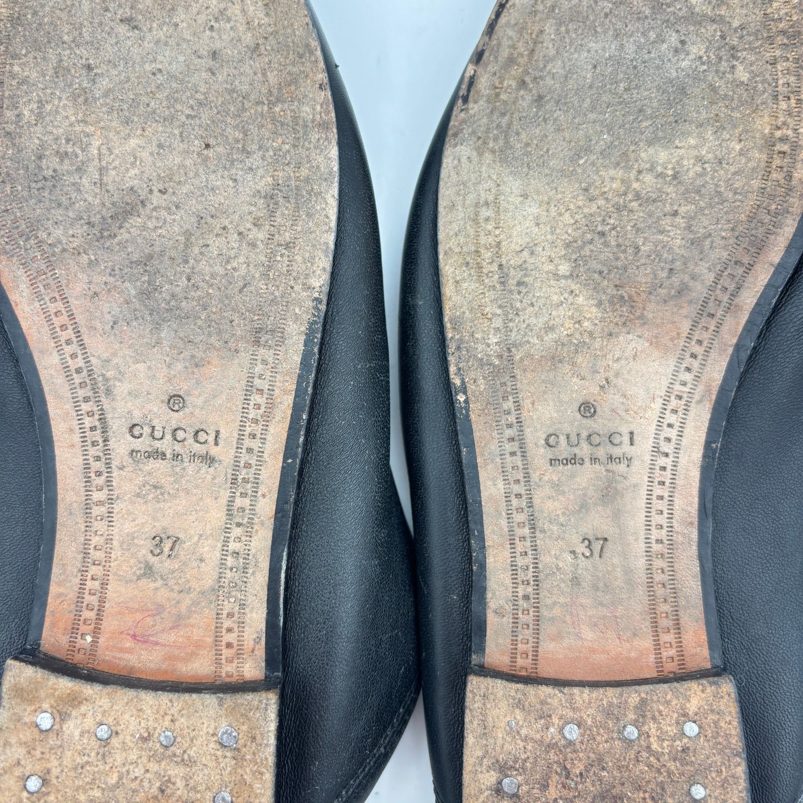 Gucci GUCCI Jordaan Horse Bit Slip On Penny Loafers 37 US 7 Size US 7 / IT 37 - 9 Thumbnail