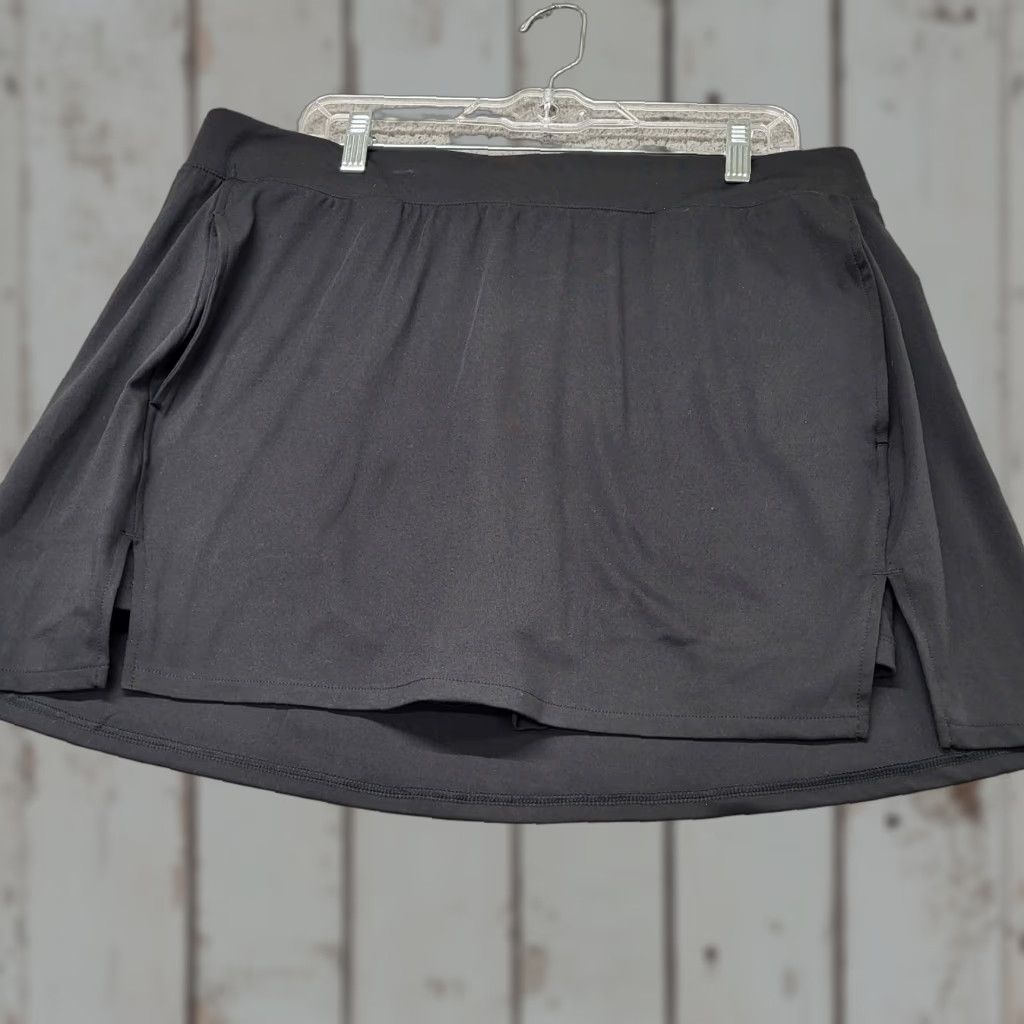 Vintage All in Motion Skort Women's XXL Active Tennis Pockets Black Light Shorts Activewear Athletic Size 40" / US 18 - 1 Thumbnail