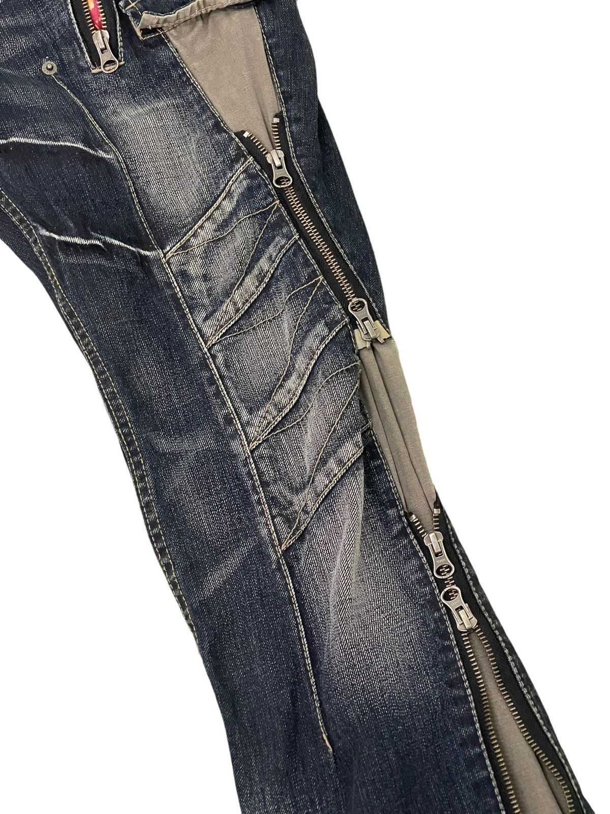 PPFM Slim Jeans PPFM Japan Multizipped Faded 8🟦4 Size US 32 / EU 48 - 7 Thumbnail